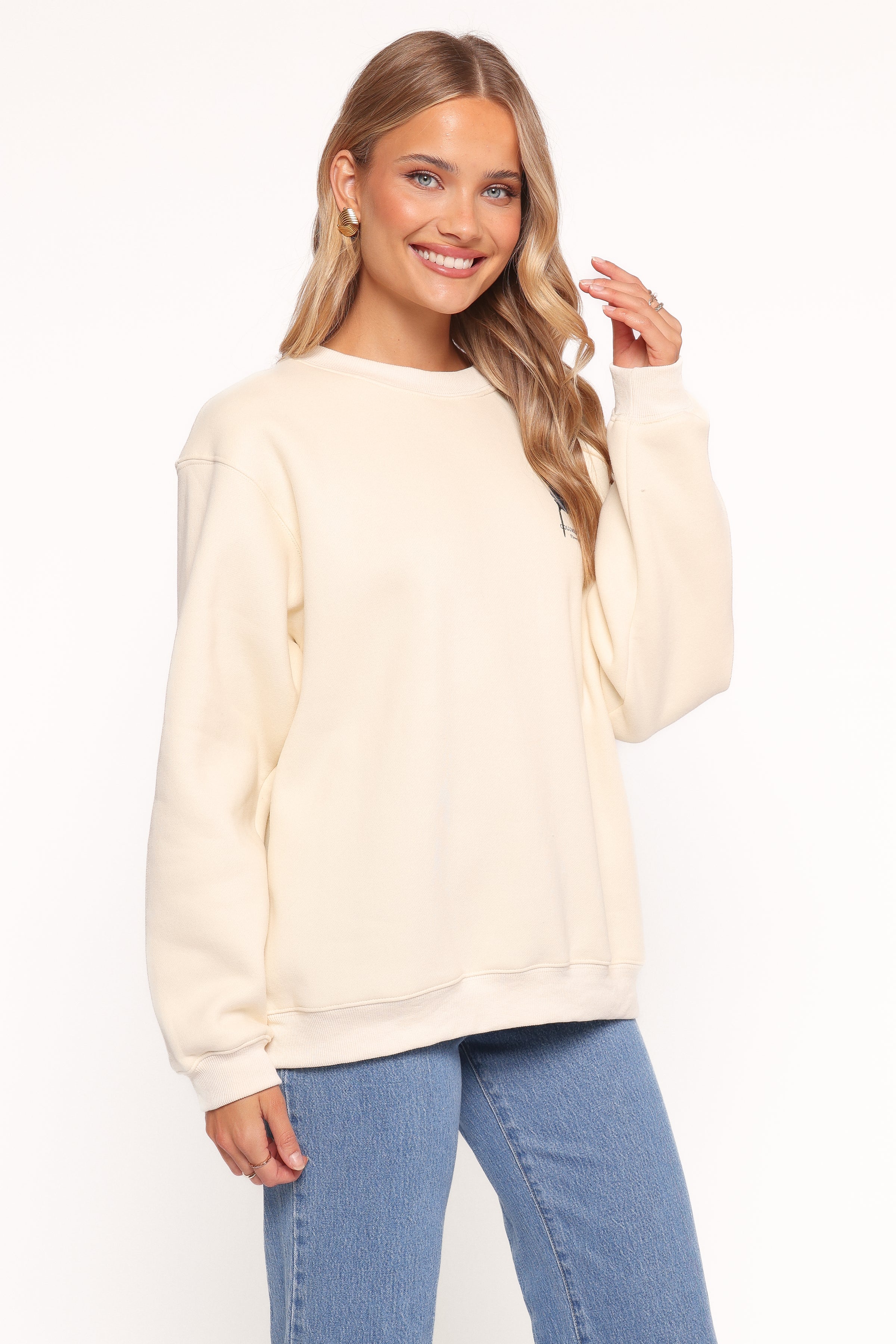 Petal and Pup USA OUTERWEAR Flower Market Sweatshirt - Cream