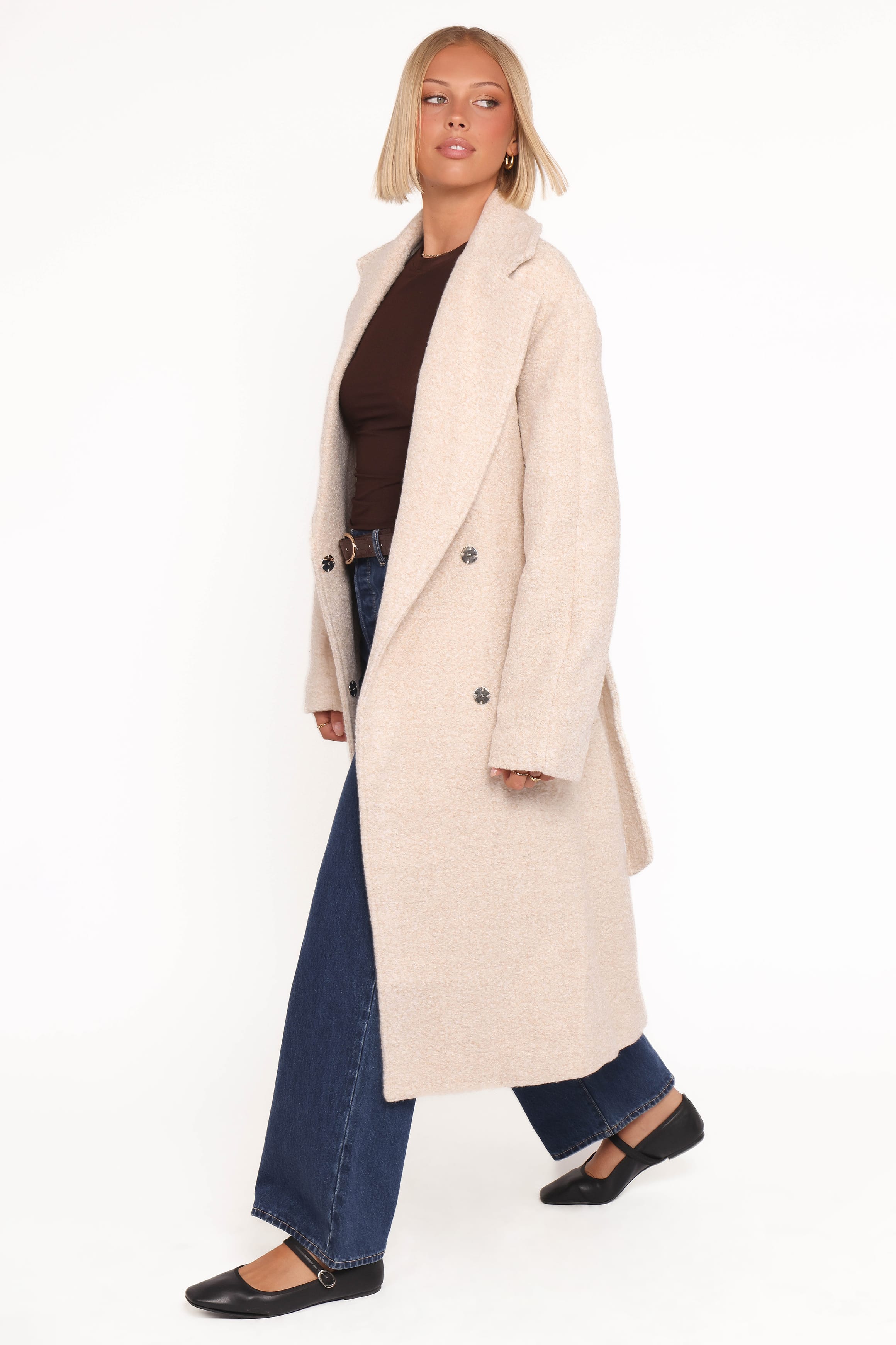 Petal and Pup USA OUTERWEAR Goodie Shearling Coat - Cream
