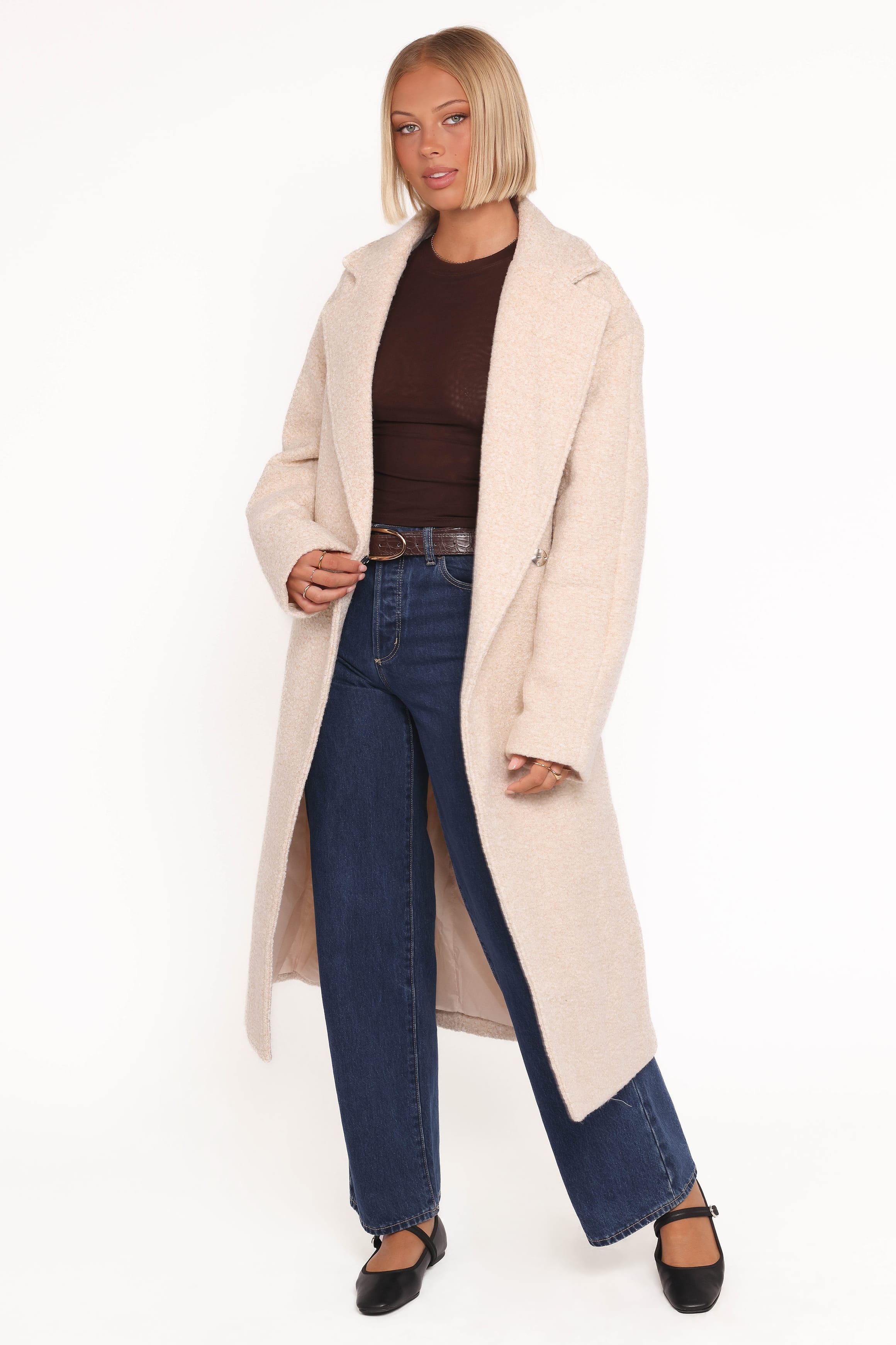 Petal and Pup USA OUTERWEAR Goodie Shearling Coat - Cream