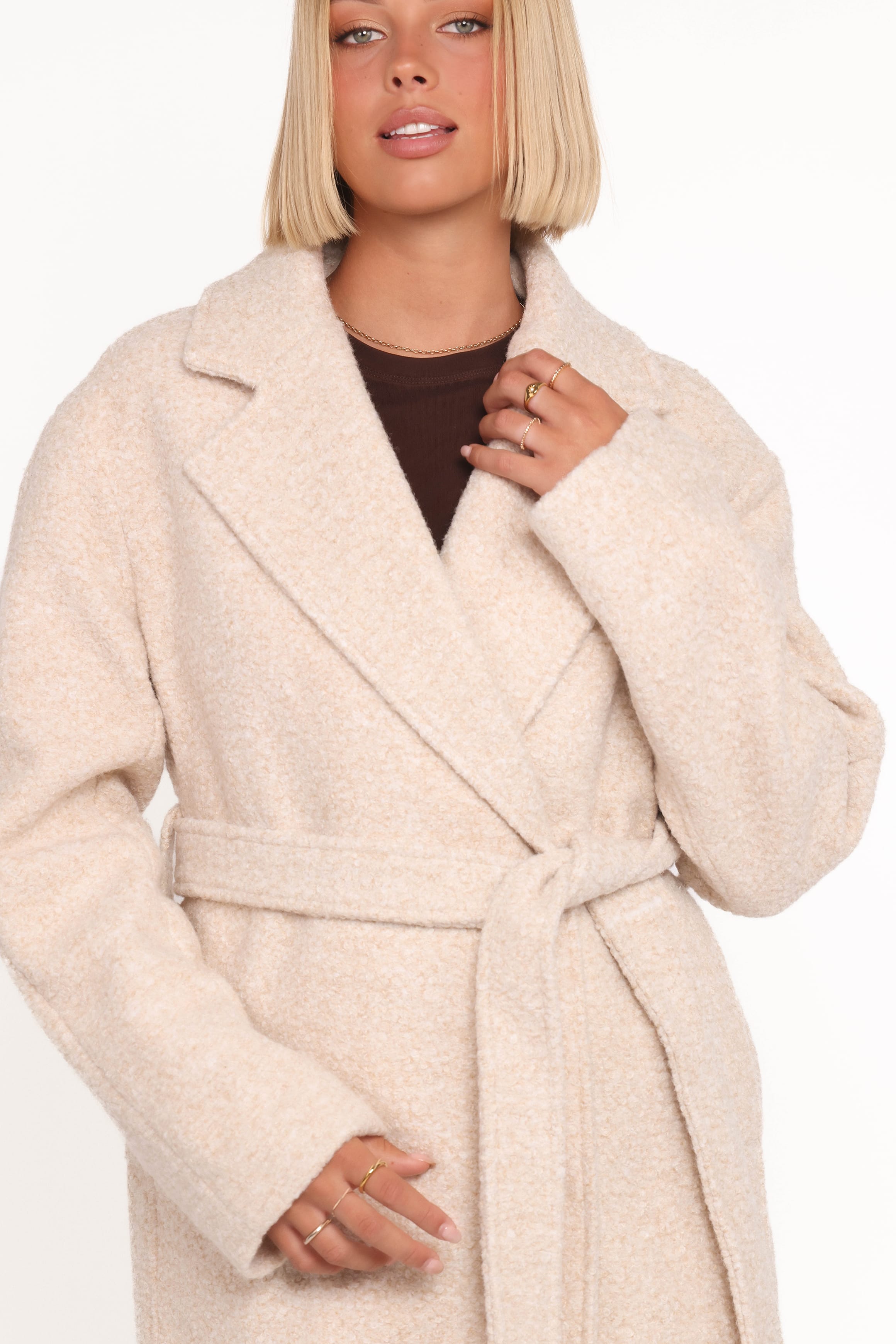 Petal and Pup USA OUTERWEAR Goodie Shearling Coat - Cream