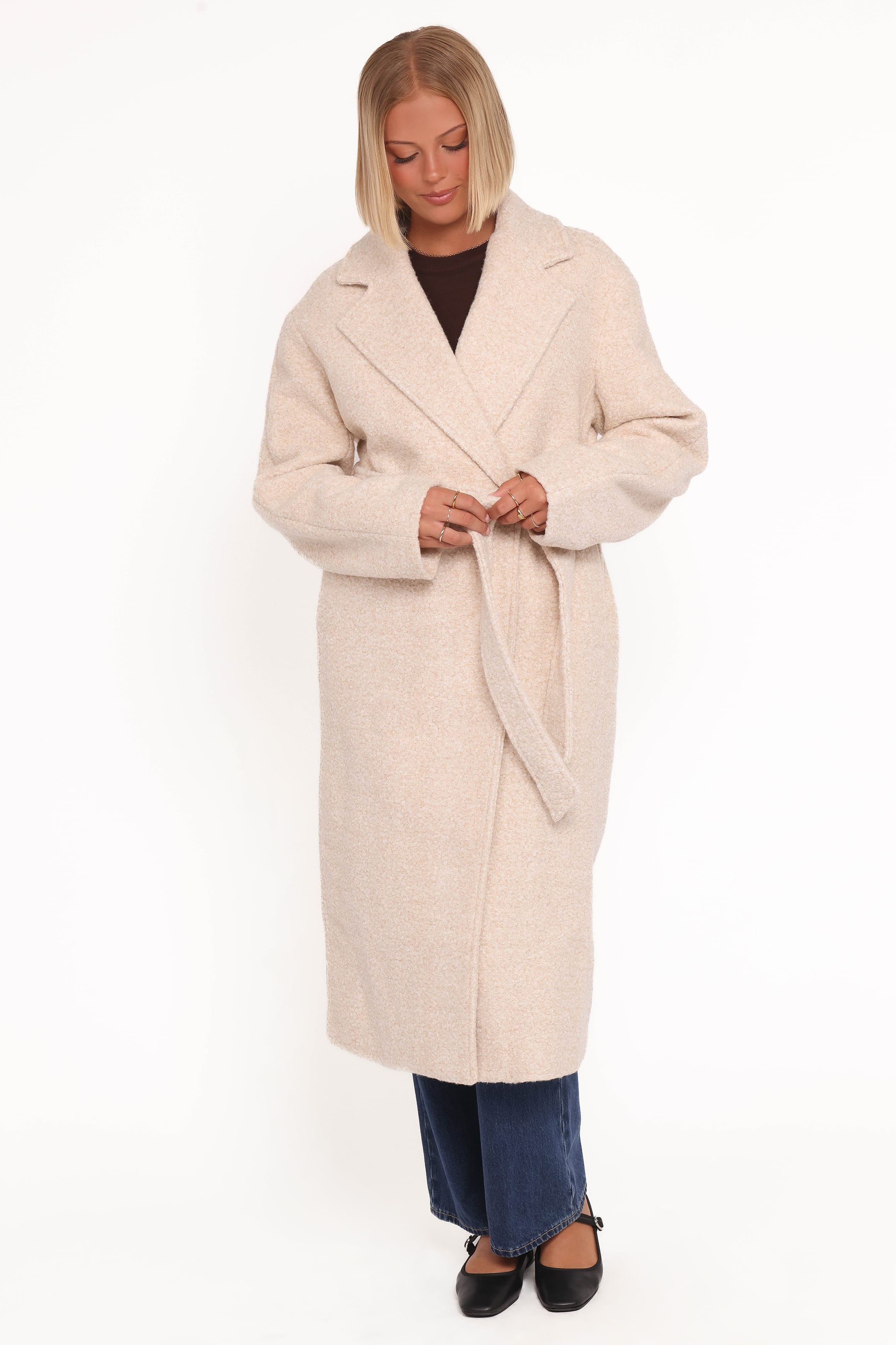 Petal and Pup USA OUTERWEAR Goodie Shearling Coat - Cream