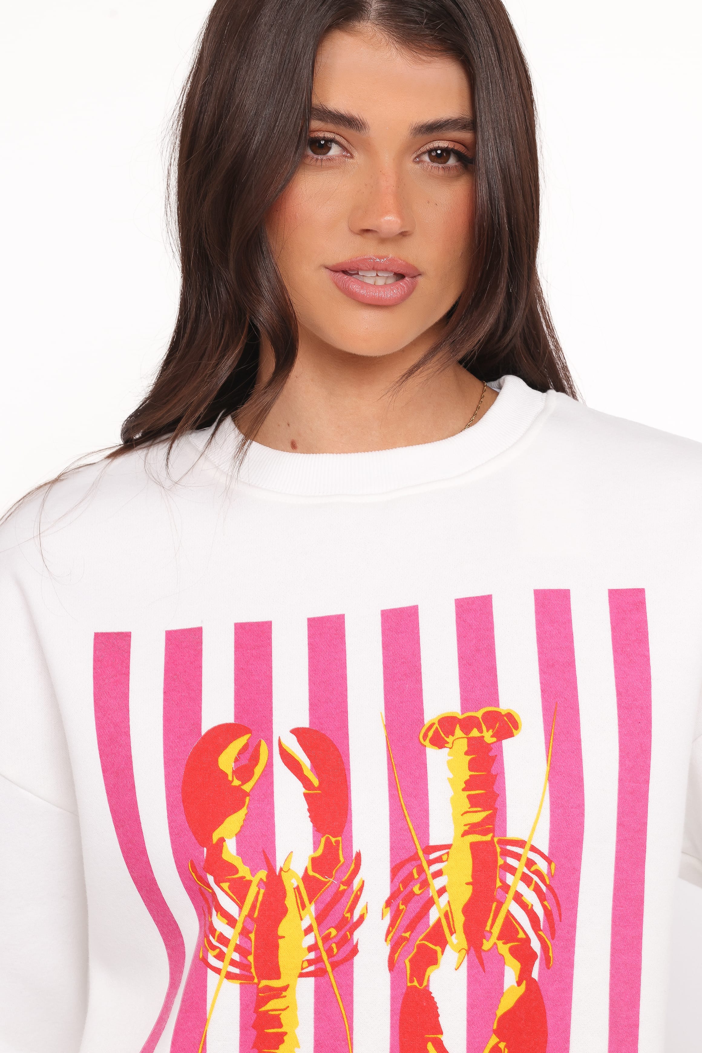 Petal and Pup USA OUTERWEAR Goodwin Lobster Sweatshirt - White