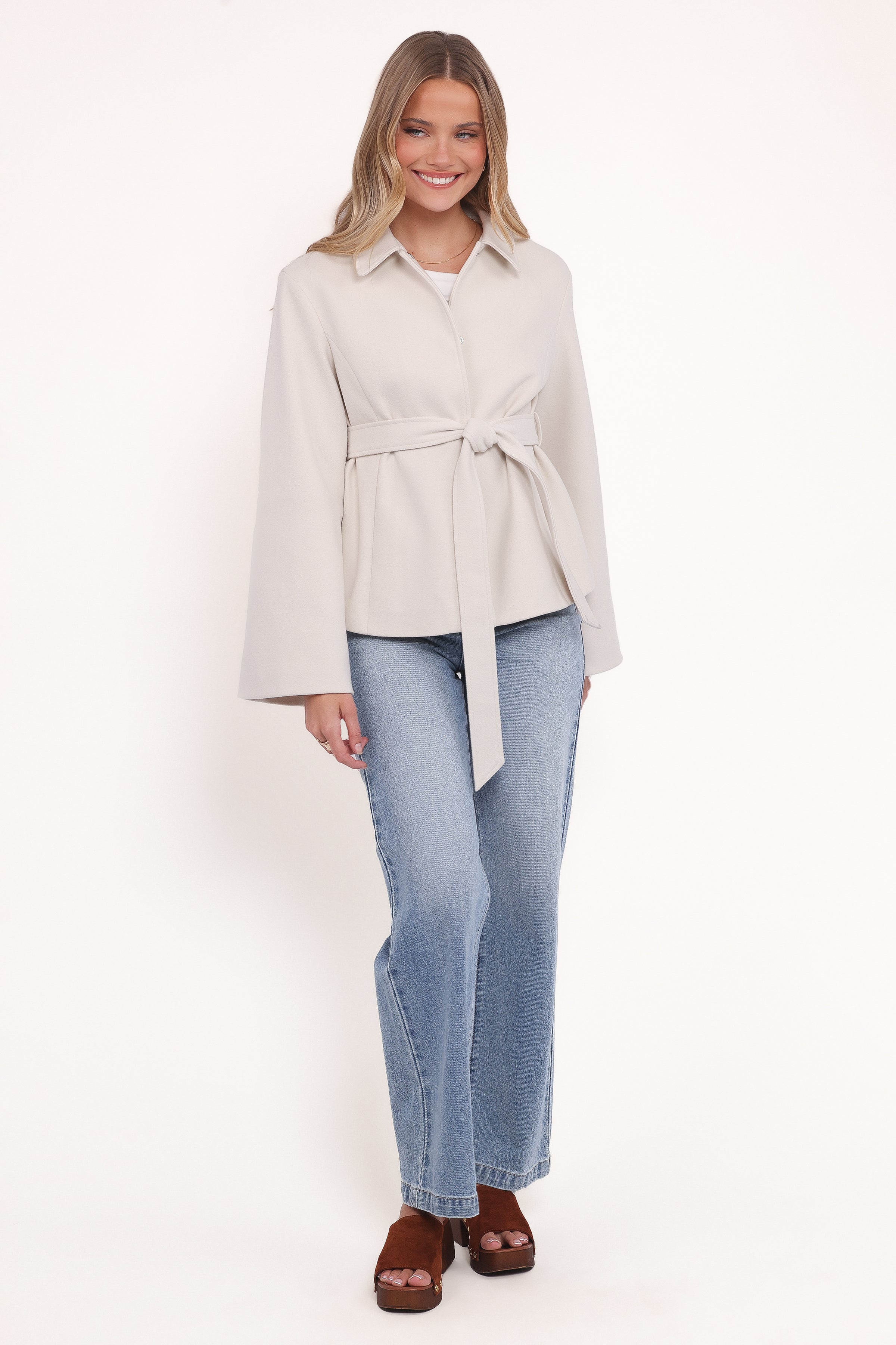 Petal and Pup USA OUTERWEAR Halston Coat - Cream