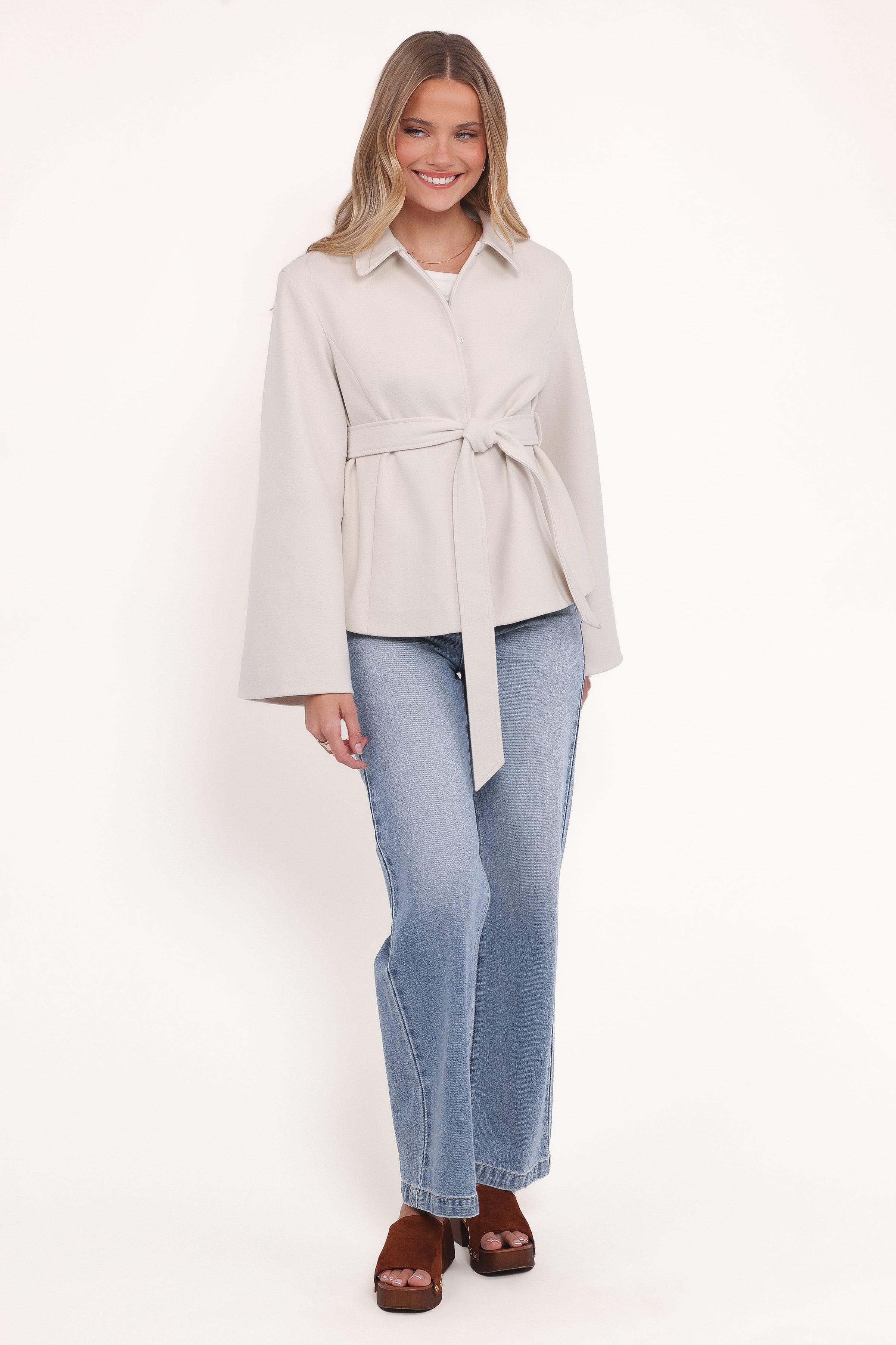 Petal and Pup USA OUTERWEAR Halston Coat - Cream