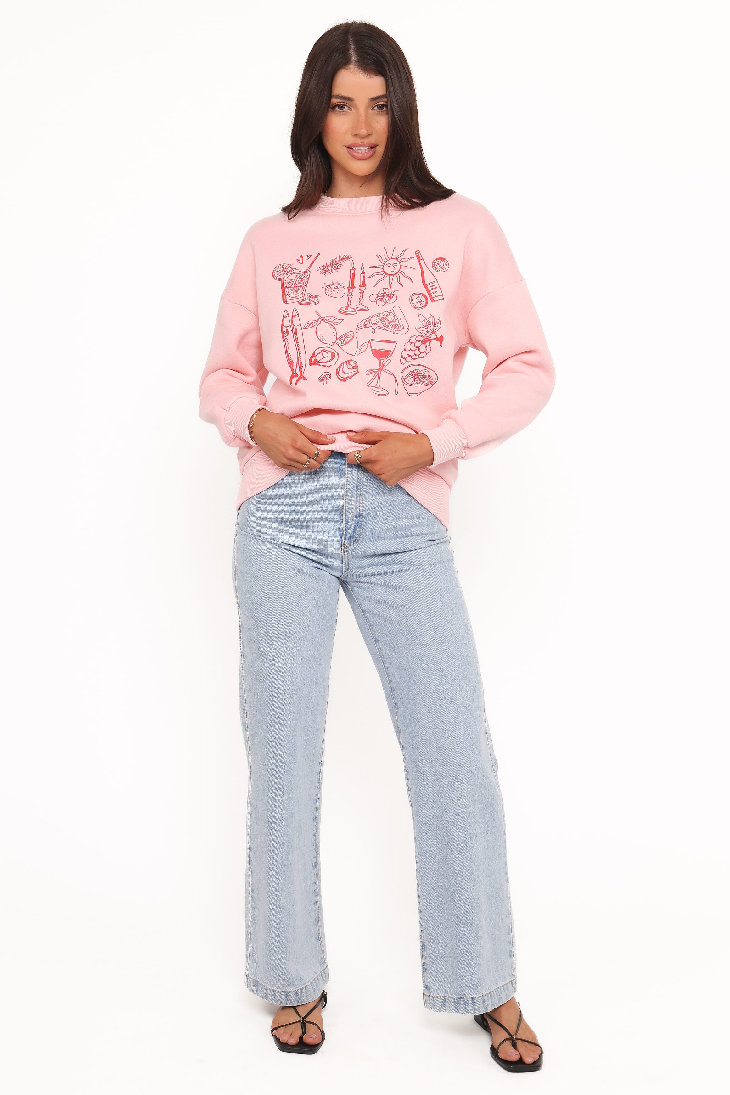 Petal and Pup USA OUTERWEAR Hannah Sweatshirt - Pink