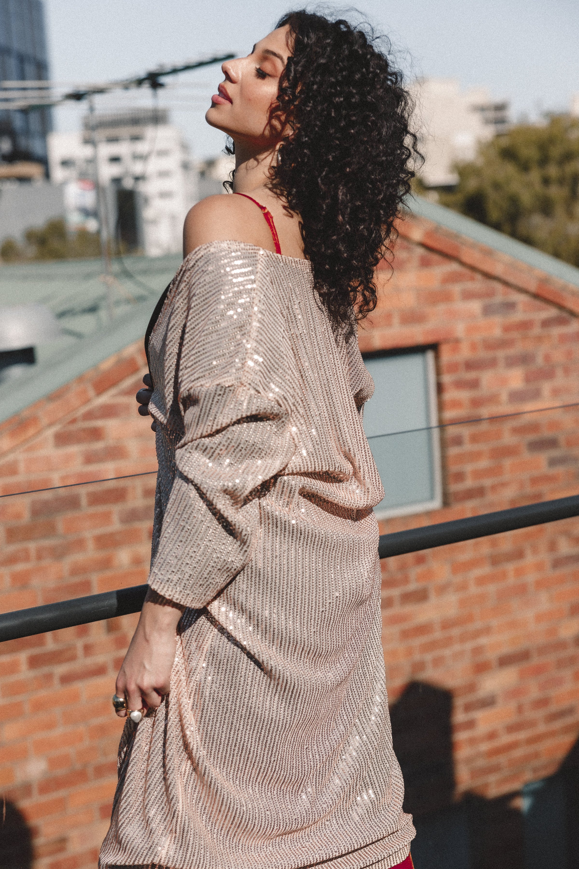 OUTERWEAR @Jayleen Sequin Duster - Gold