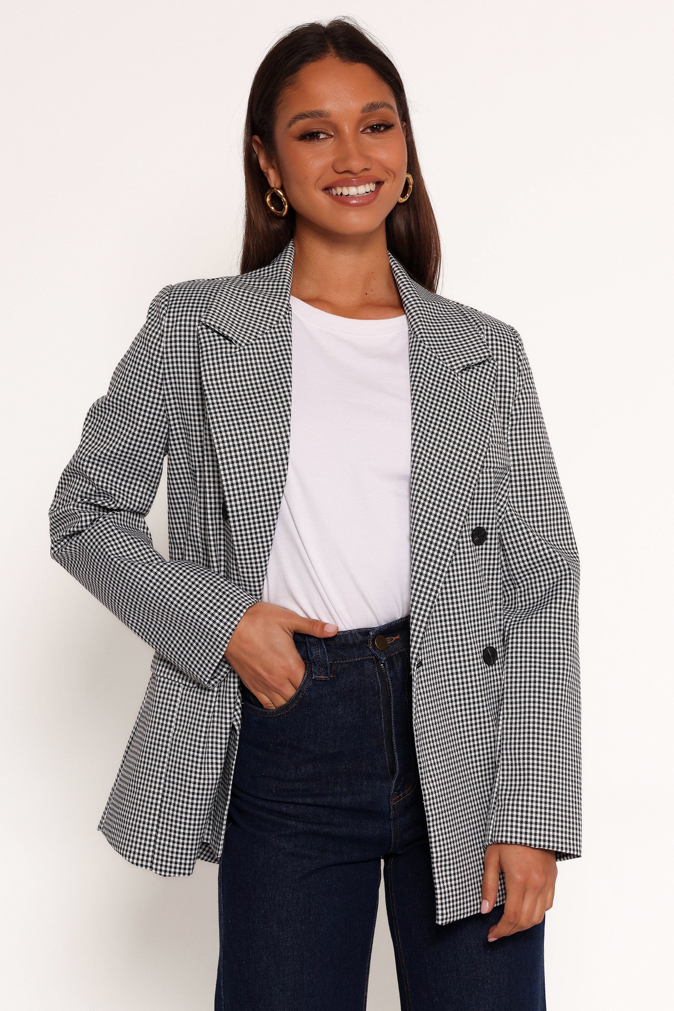 Petal and Pup USA OUTERWEAR Juliette Blazer - Black/White