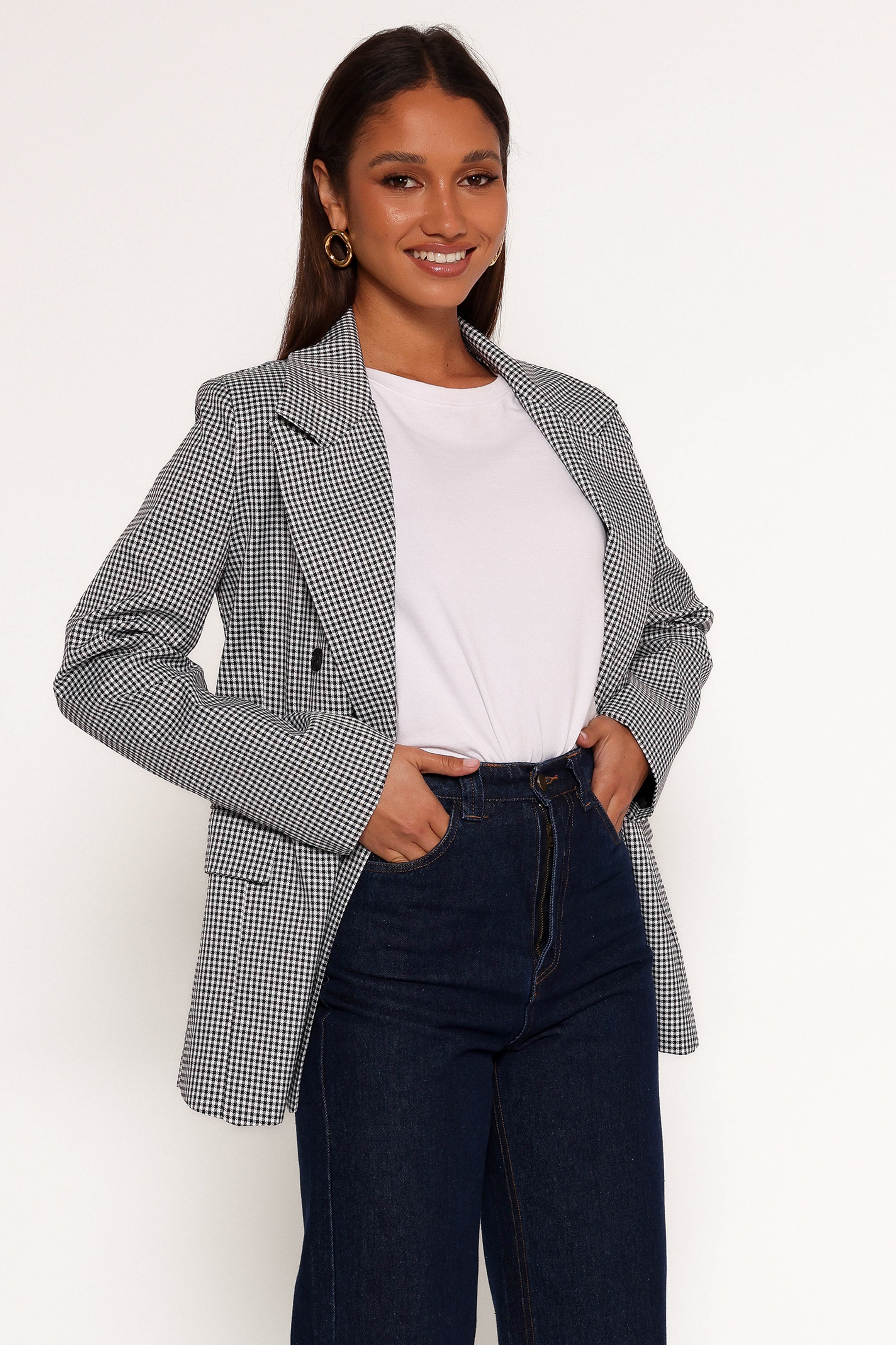 Petal and Pup USA OUTERWEAR Juliette Blazer - Black/White