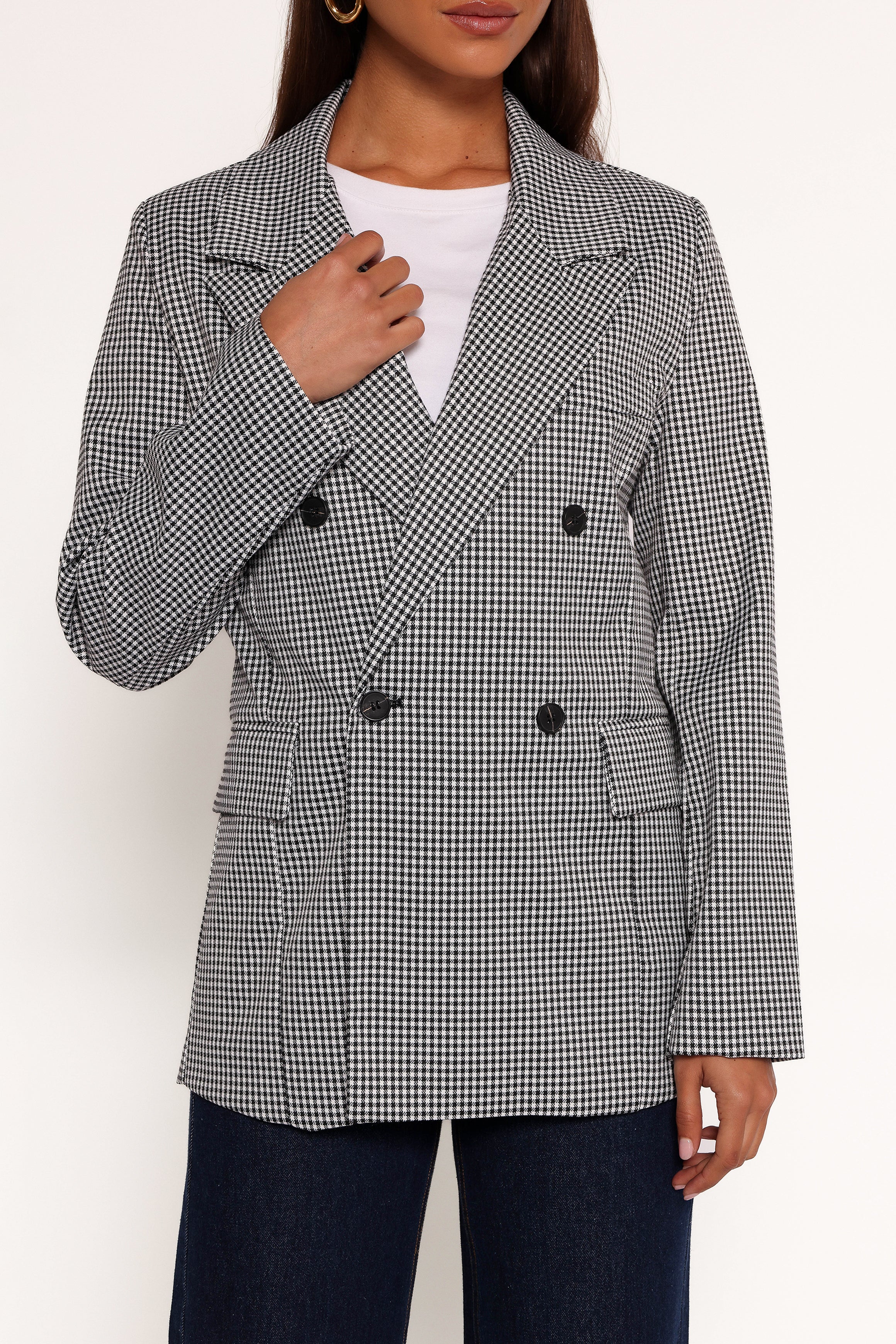 Petal and Pup USA OUTERWEAR Juliette Blazer - Black/White