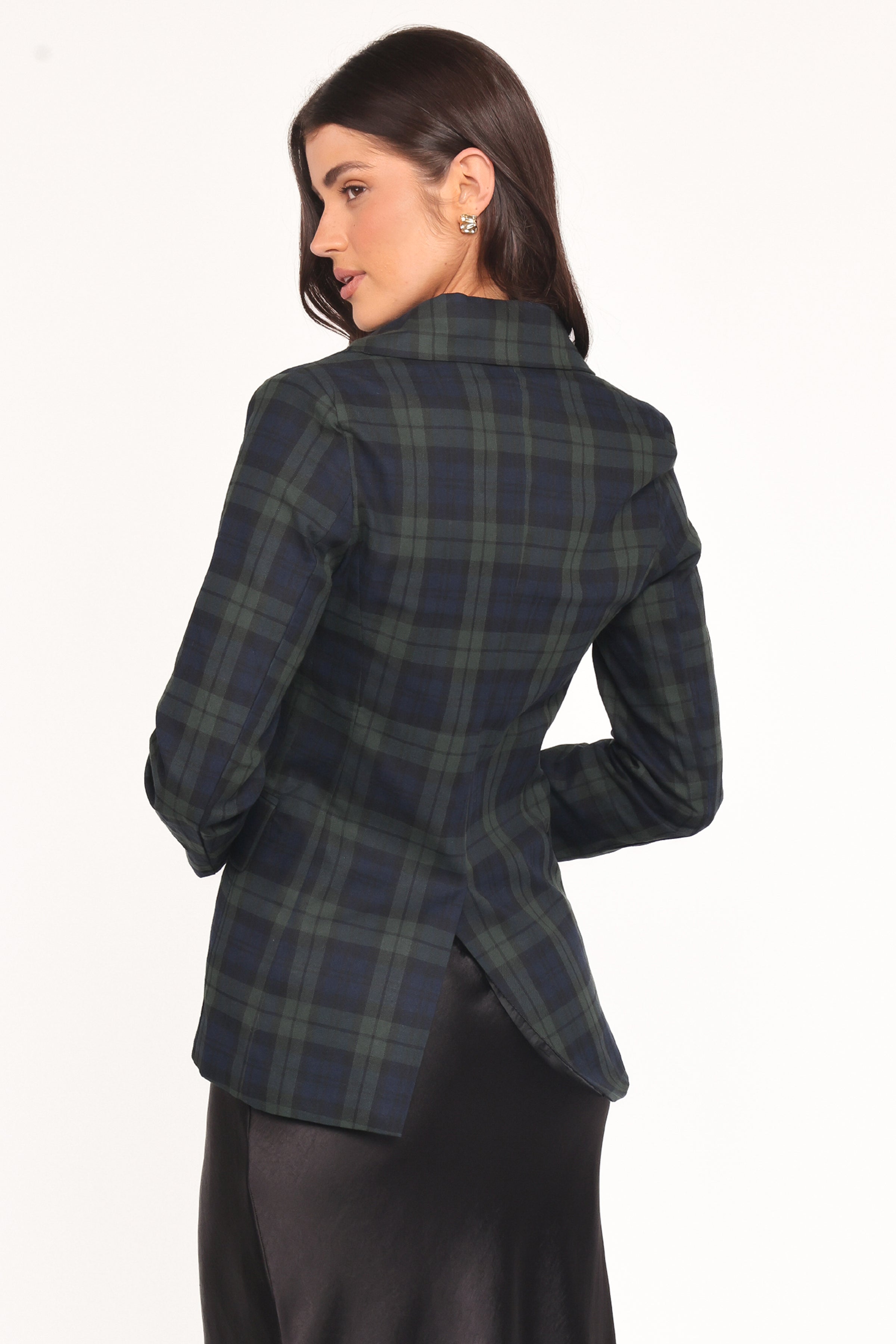 Petal and Pup USA OUTERWEAR Juliette Blazer - Green Plaid