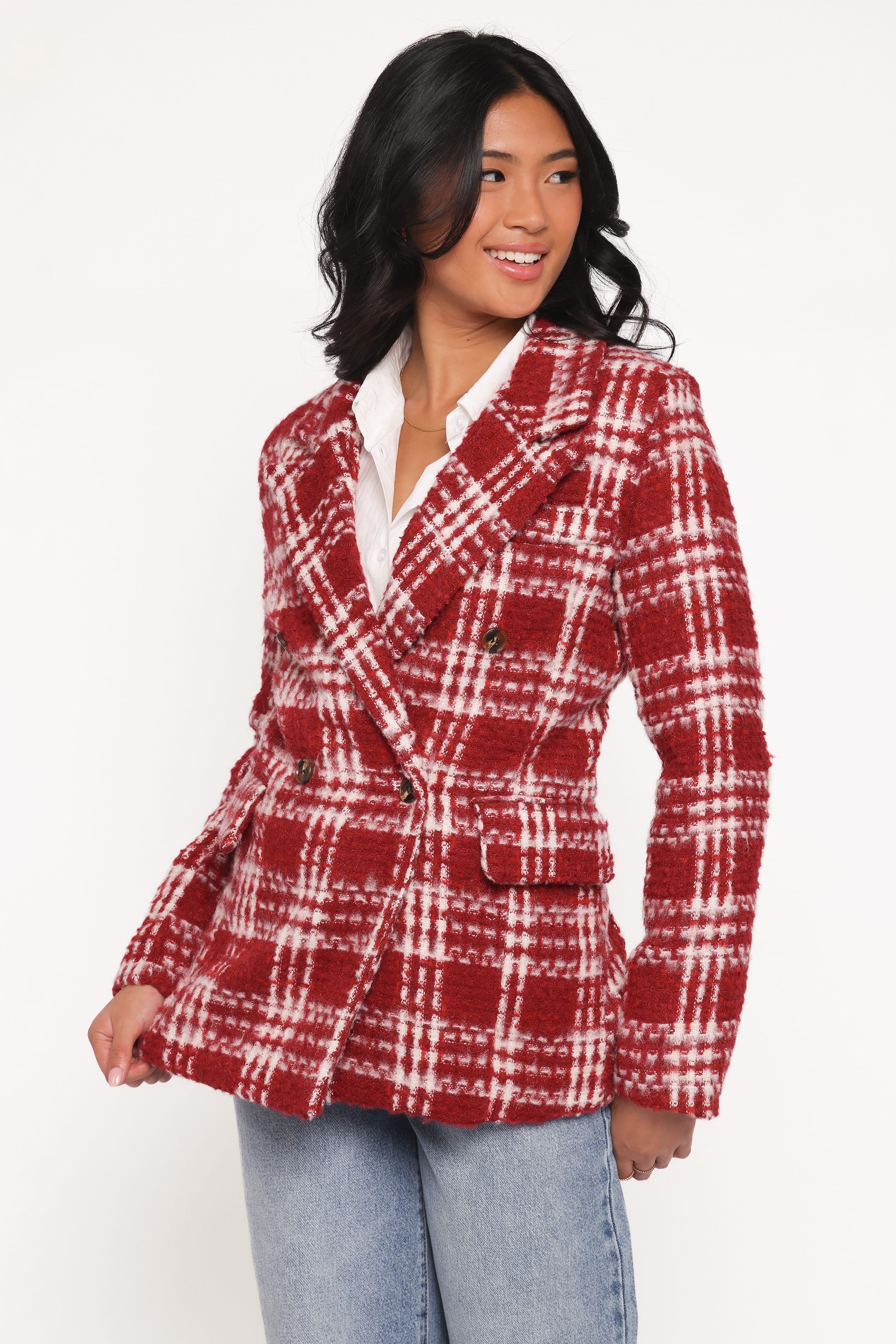 Petal and Pup USA OUTERWEAR Juliette Blazer - Red
