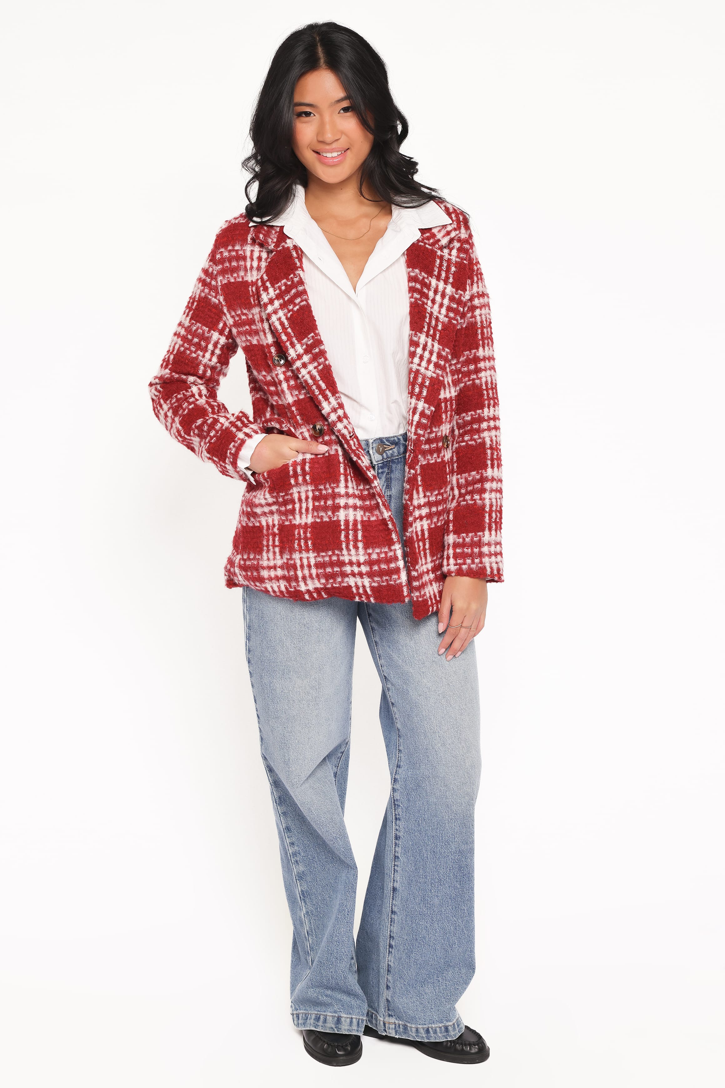 Petal and Pup USA OUTERWEAR Juliette Blazer - Red