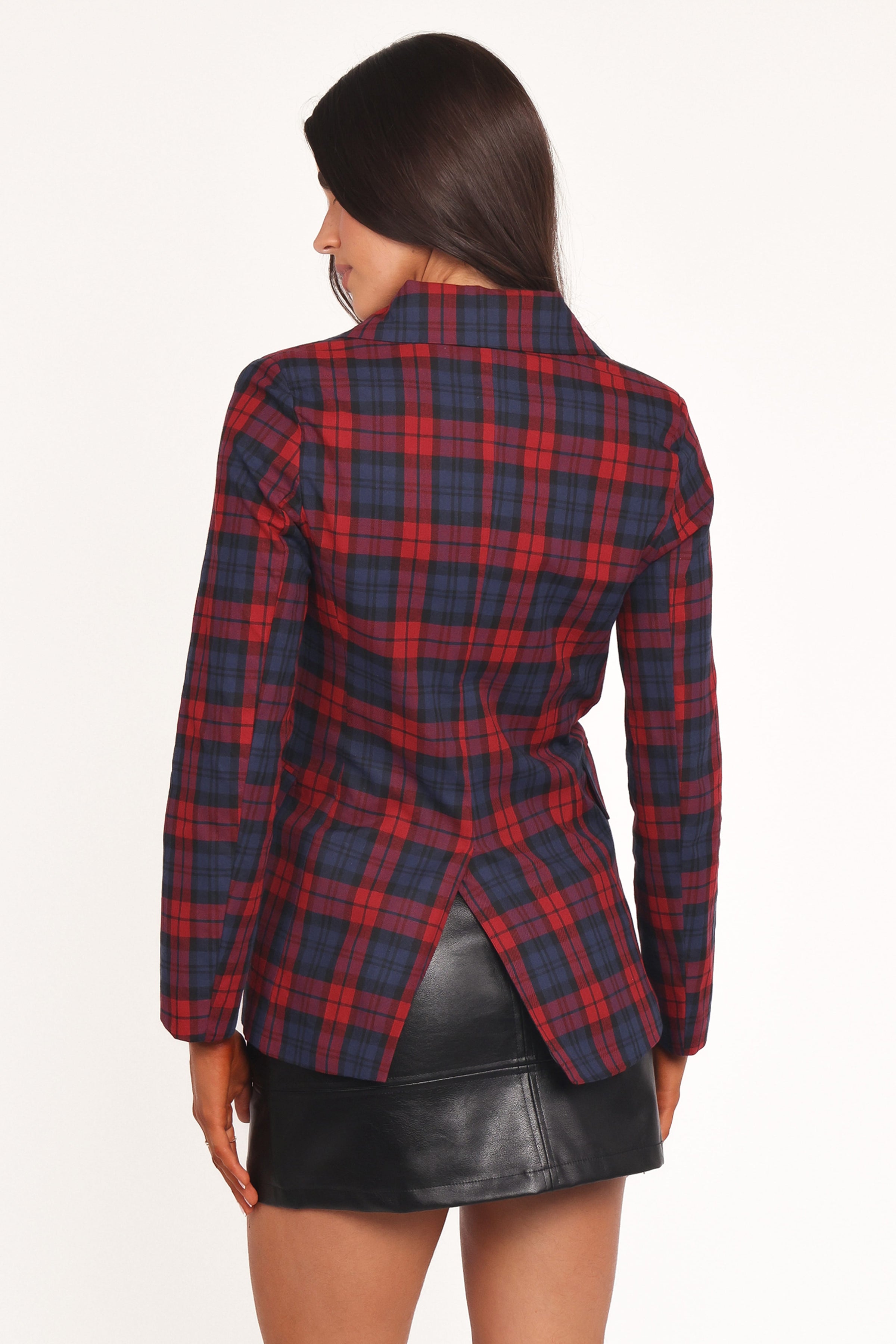 Petal and Pup USA OUTERWEAR Juliette Blazer - Red Plaid