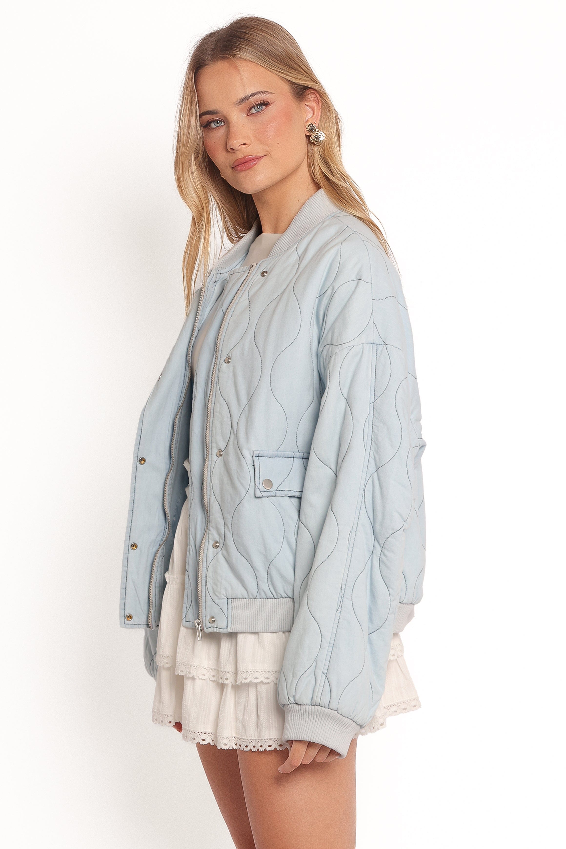 Petal and Pup USA OUTERWEAR Keah Quilted Jacket - Blue (Hold for Rack)