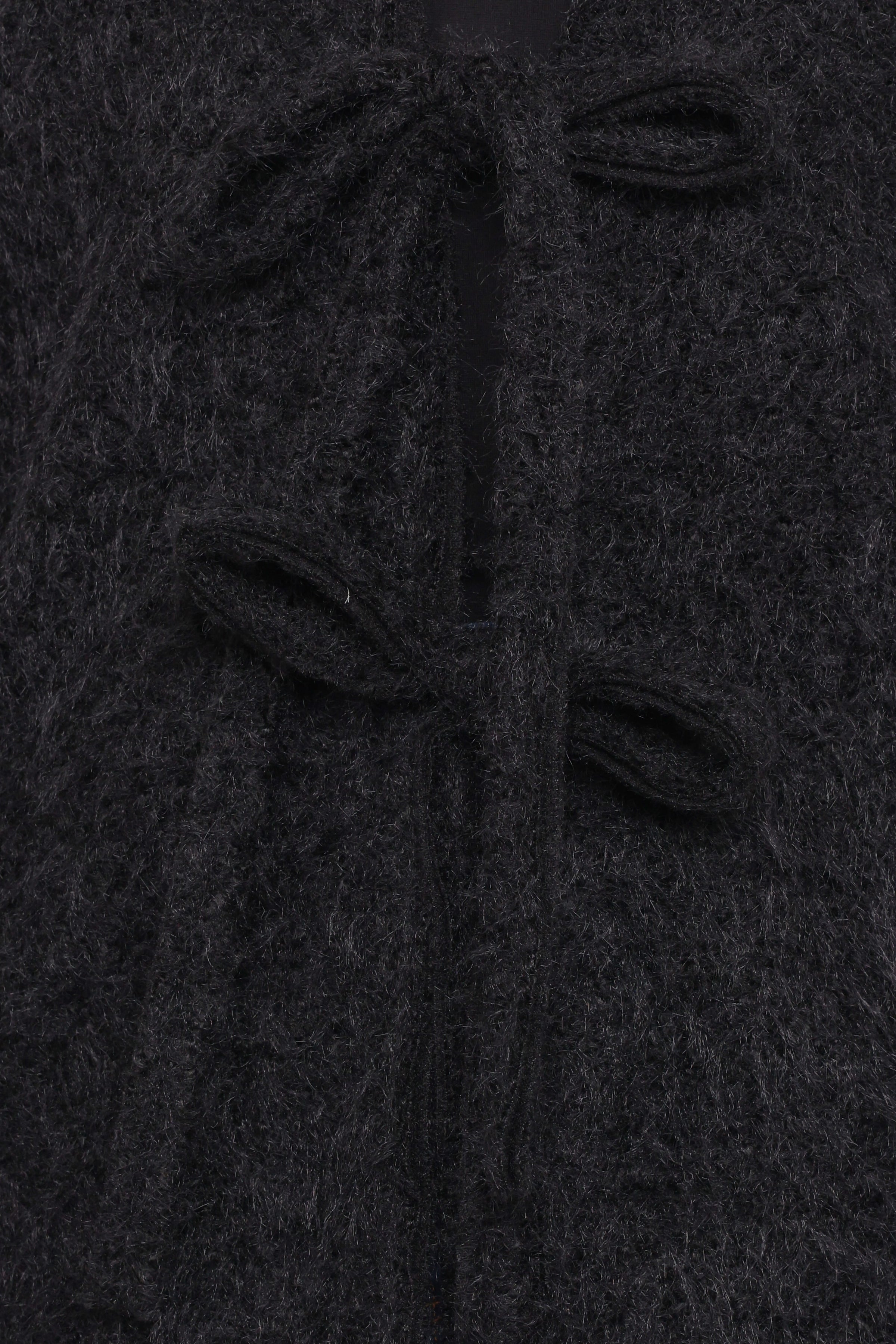 Petal and Pup USA OUTERWEAR Kimmy Bow Oversized Cardigan - Black