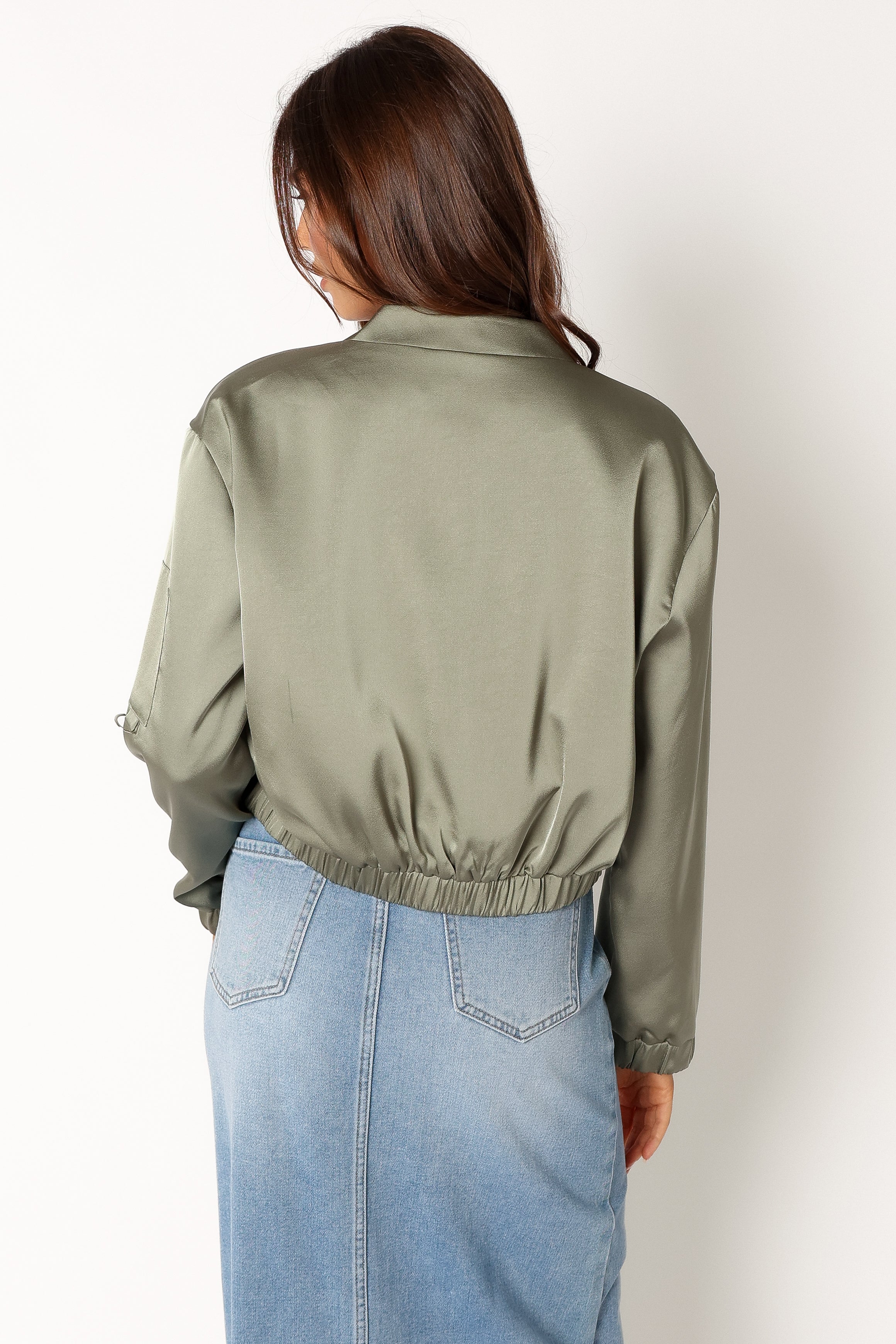 Petal and Pup USA OUTERWEAR Kyra Bomber Jacket - Sage