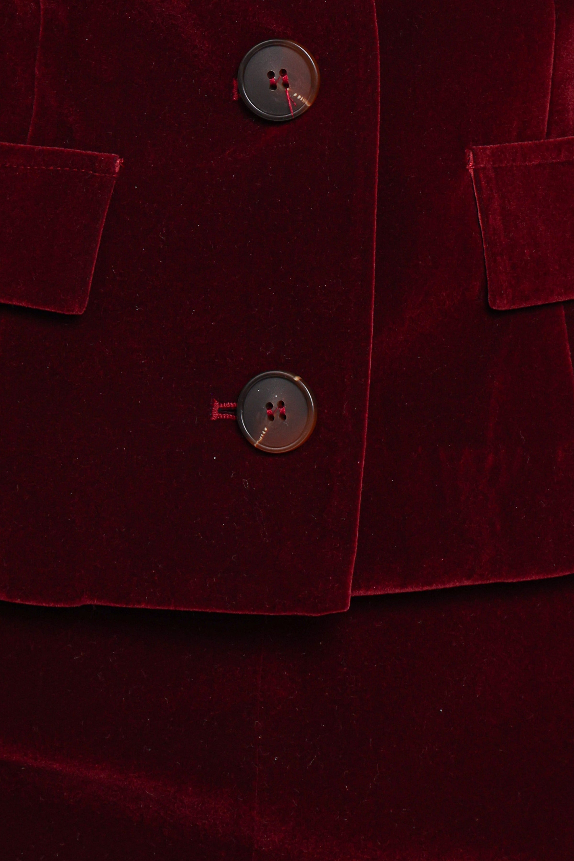 Petal and Pup USA OUTERWEAR Lainey Velvet Cropped Jacket - Burgundy