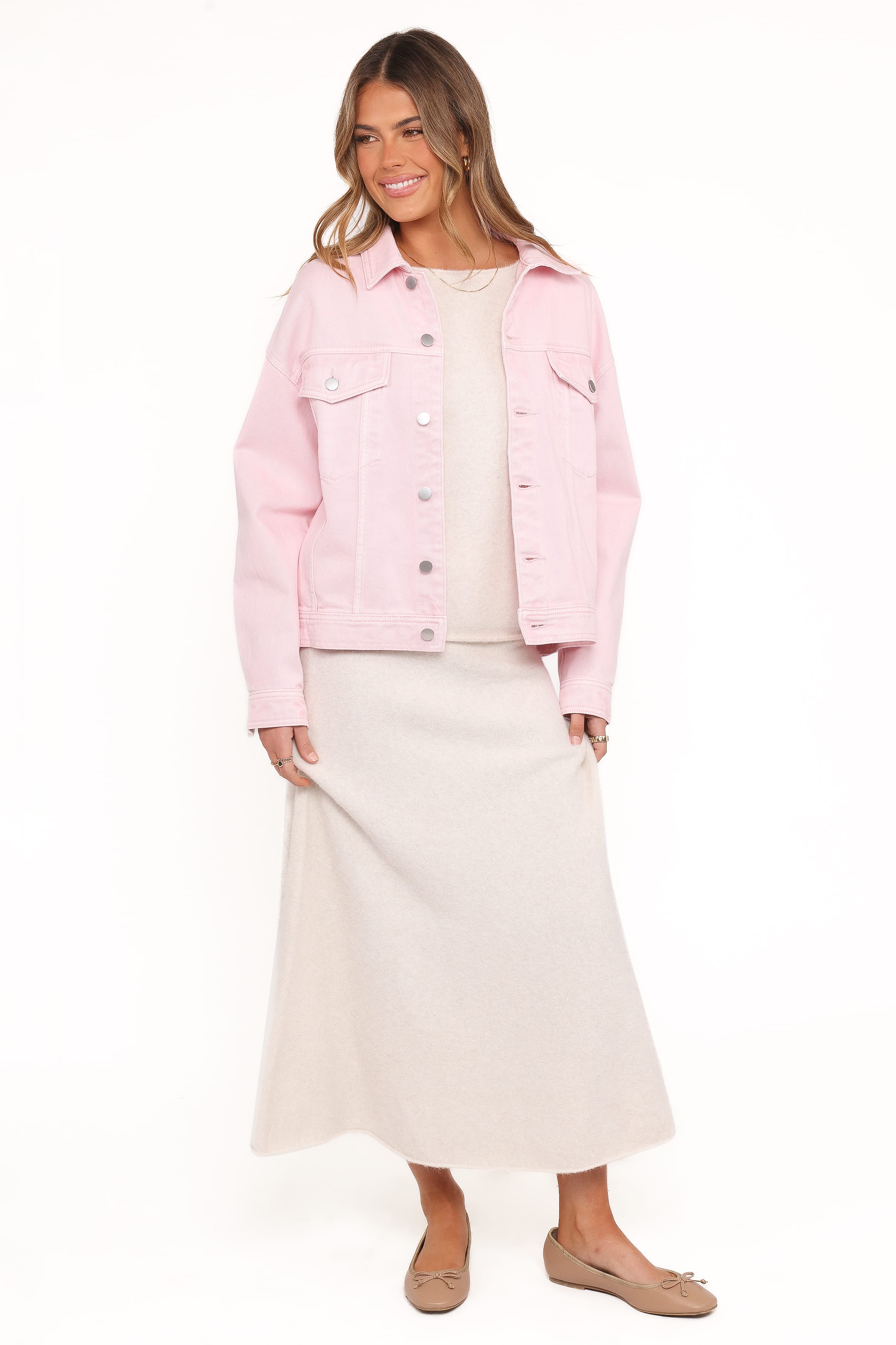 Petal and Pup USA OUTERWEAR Larosa Denim Jacket - Dusty Pink