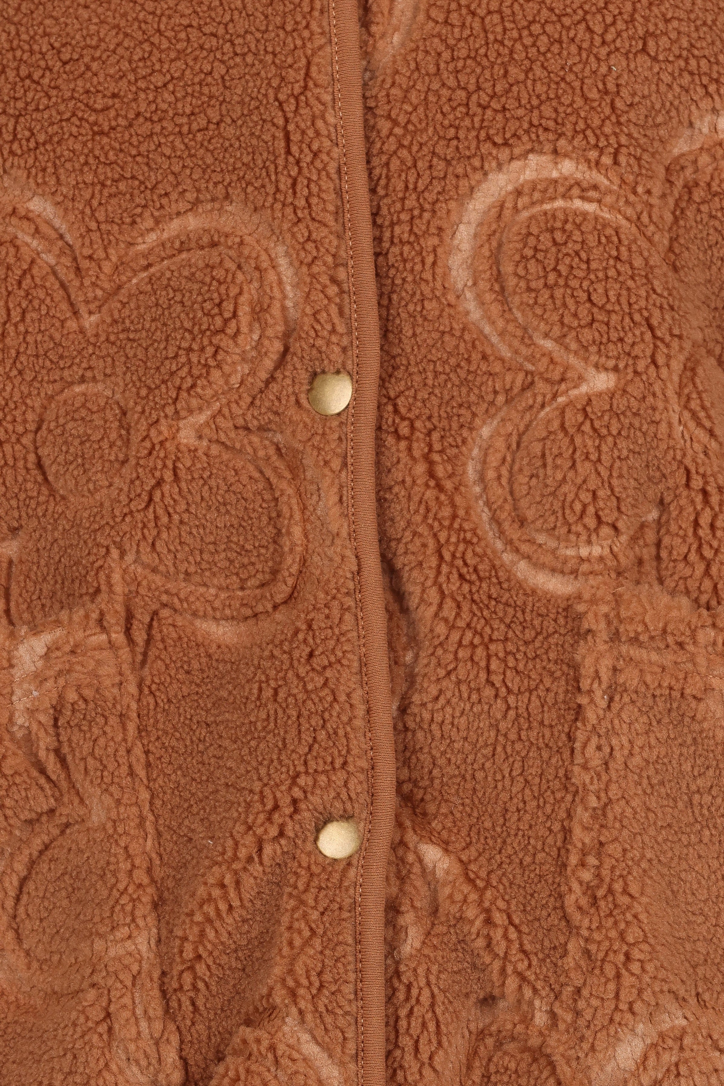 Petal and Pup USA OUTERWEAR Lasky Flower Pattern Button Down Jacket - Camel
