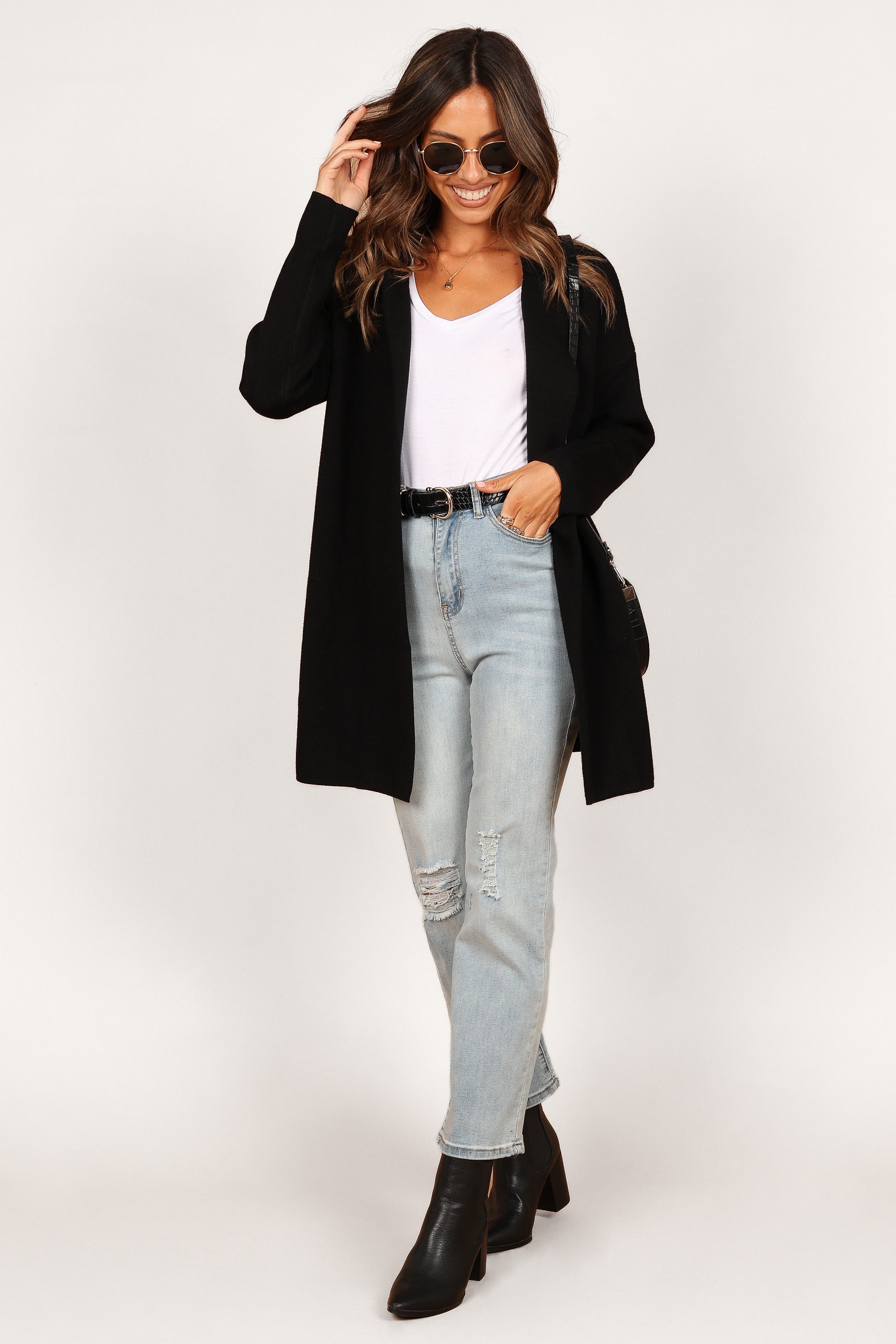 Petal and Pup USA OUTERWEAR Lenore Coatigan - Black