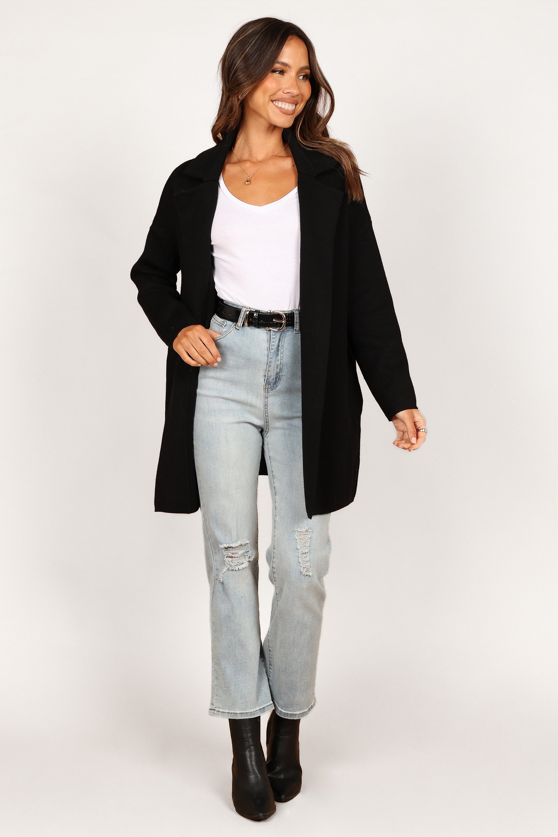 Petal and Pup USA OUTERWEAR Lenore Coatigan - Black