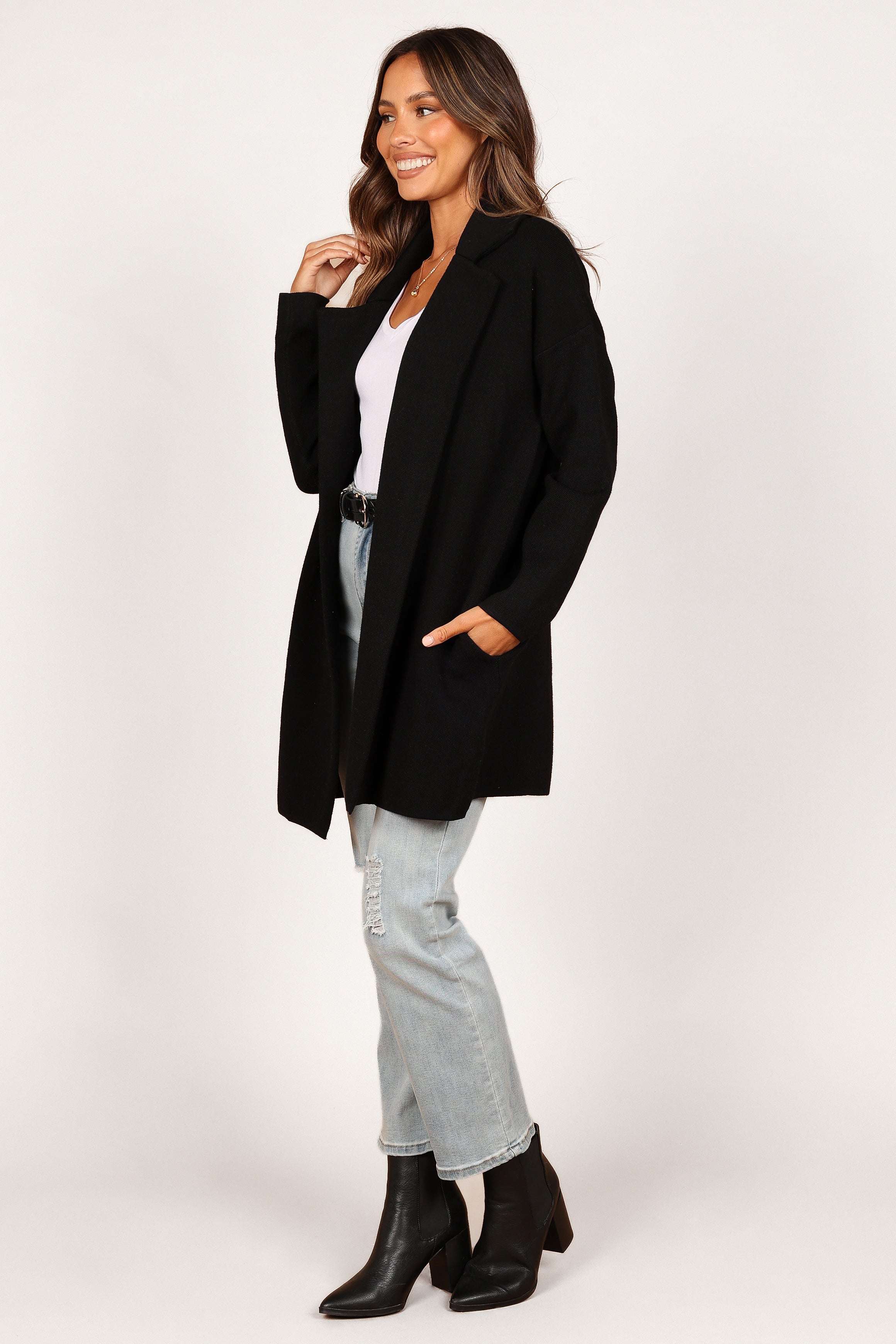 Petal and Pup USA OUTERWEAR Lenore Coatigan - Black