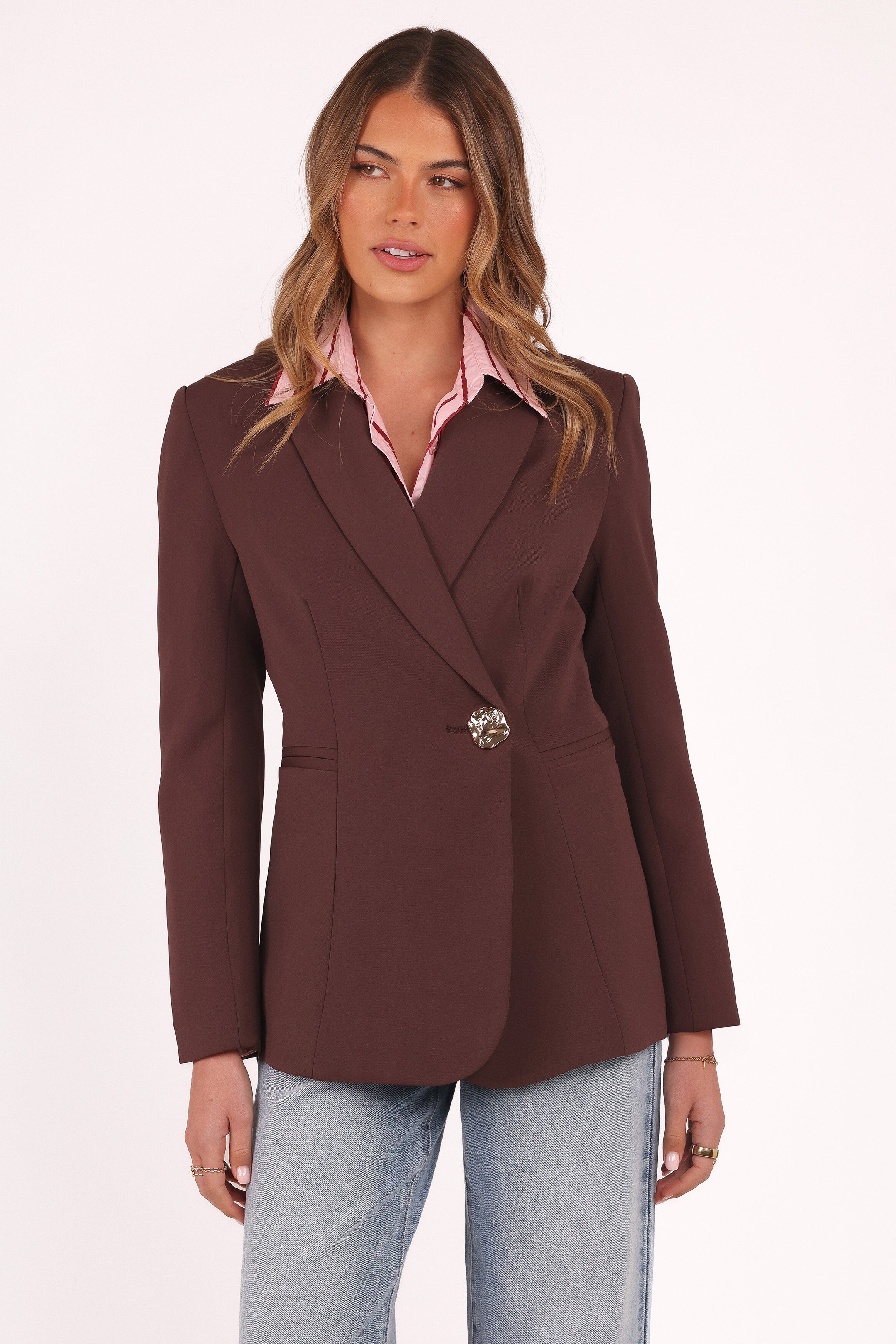 Petal and Pup USA OUTERWEAR Leo Blazer - Chocolate Brown