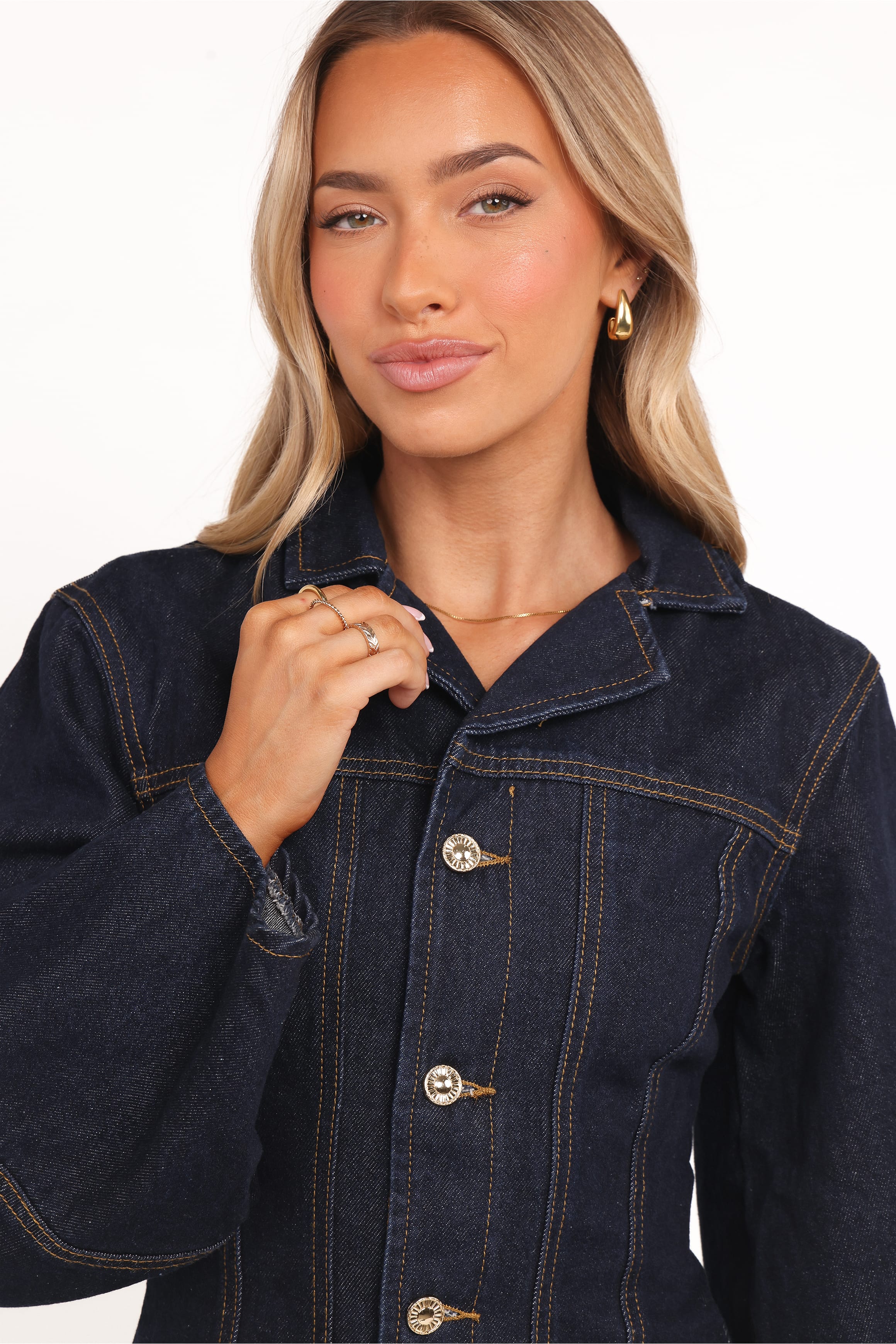Petal and Pup USA OUTERWEAR Luchia Denim Jacket - Dark Indigo