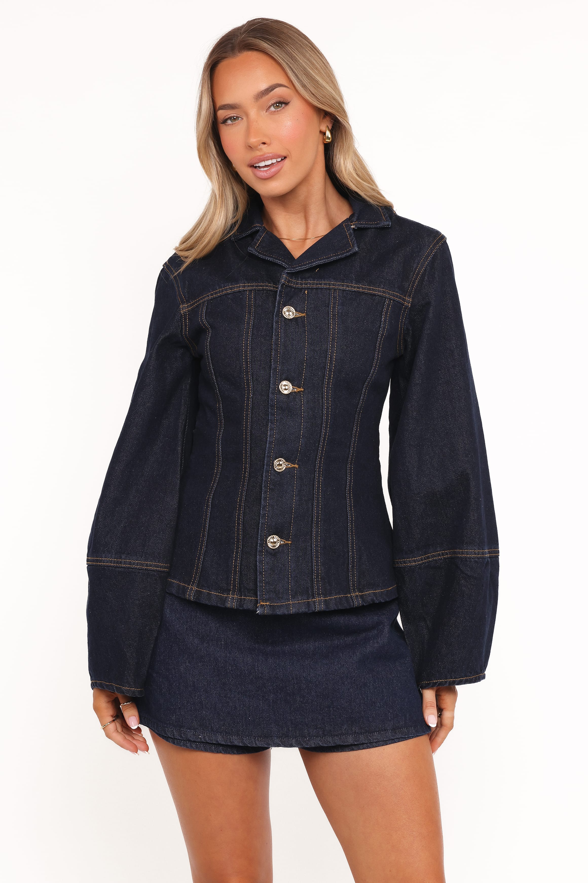 Petal and Pup USA OUTERWEAR Luchia Denim Jacket - Dark Indigo