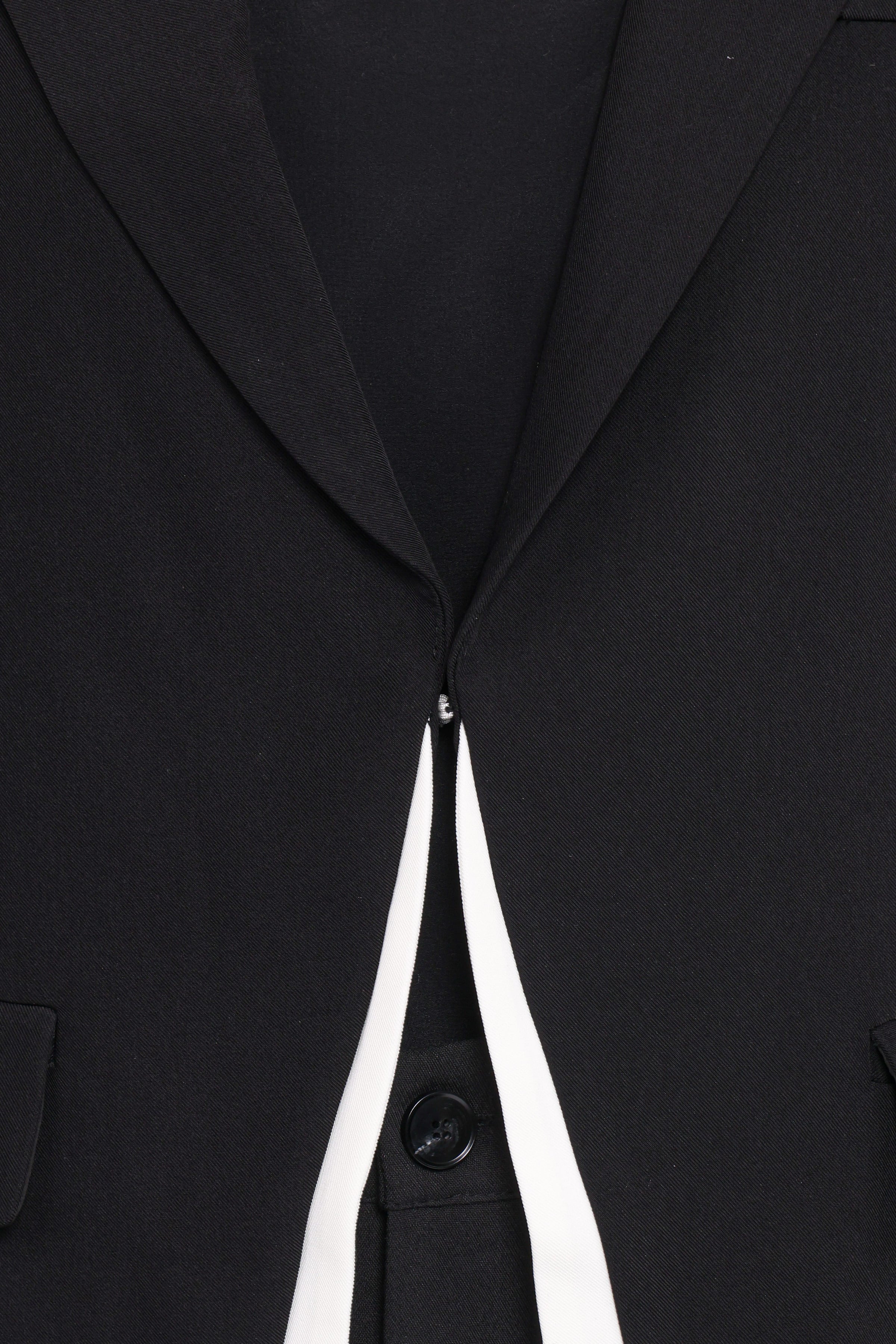 Petal and Pup USA OUTERWEAR Melissa Layered Blazer - Black