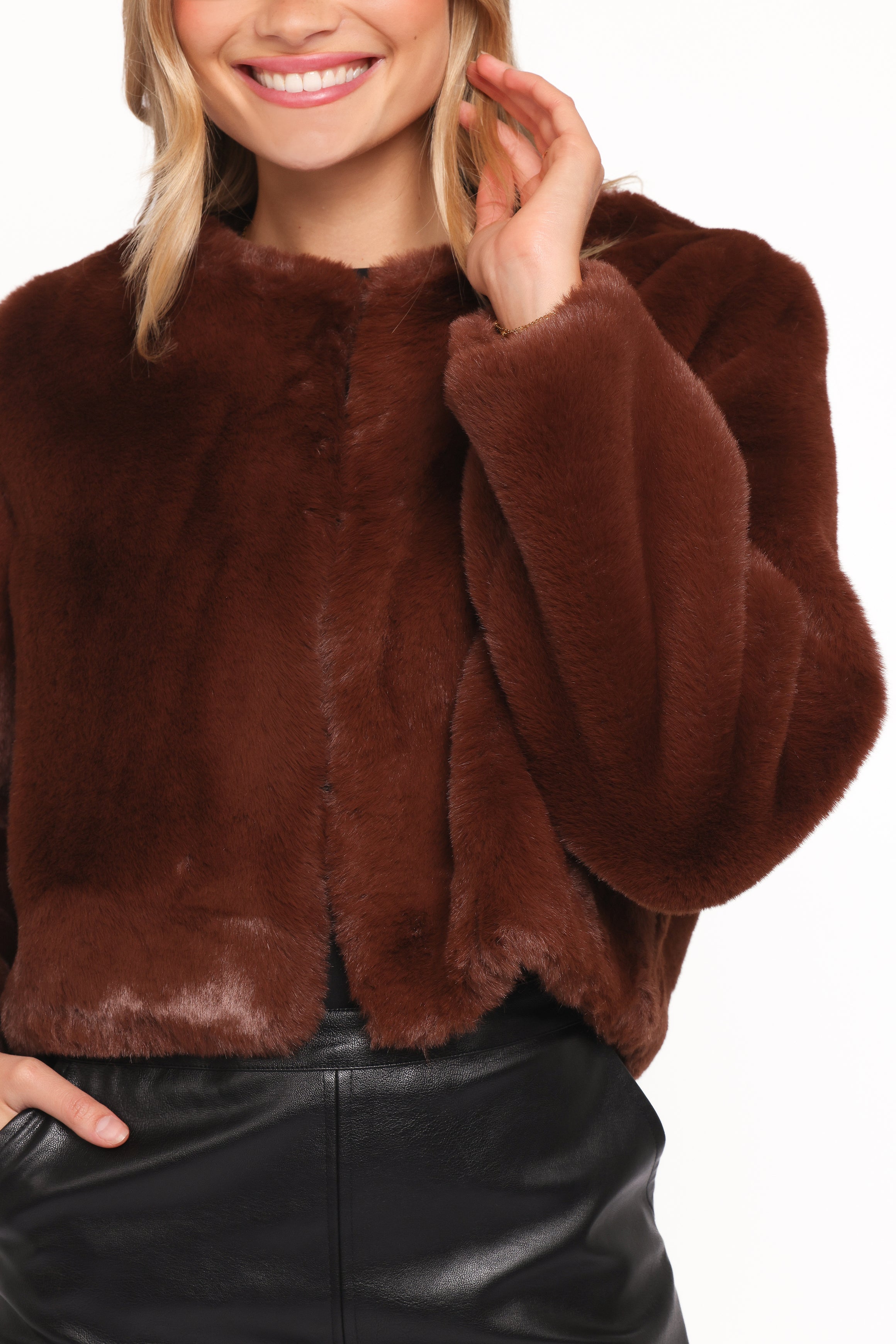 Petal and Pup USA OUTERWEAR Minnie Jacket - Chocolate