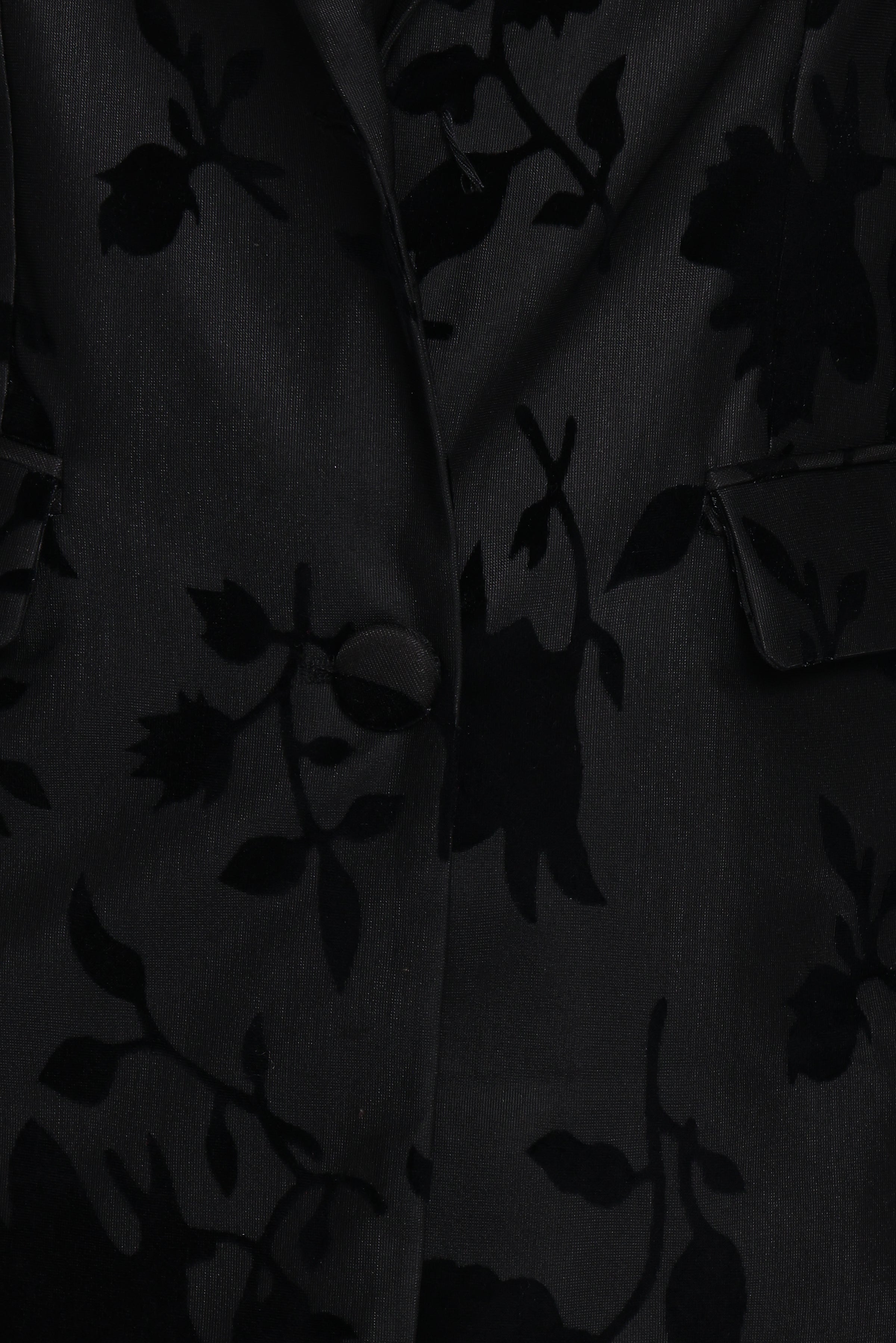 Petal and Pup USA OUTERWEAR Ollie Burnout Blazer - Black Velvet