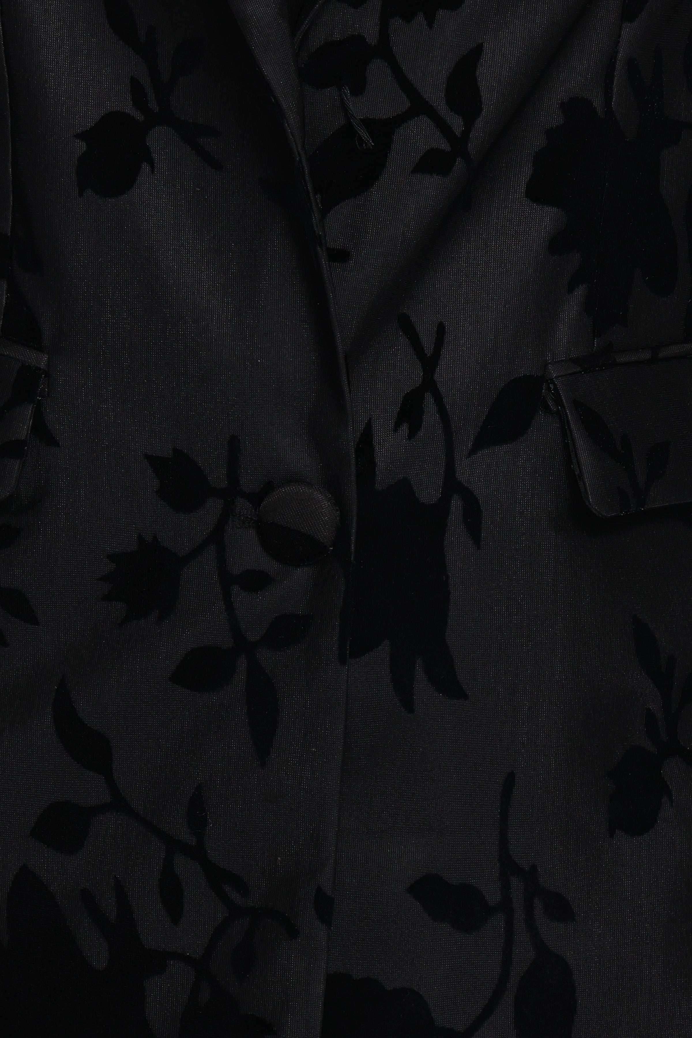Petal and Pup USA OUTERWEAR Ollie Burnout Blazer - Black Velvet