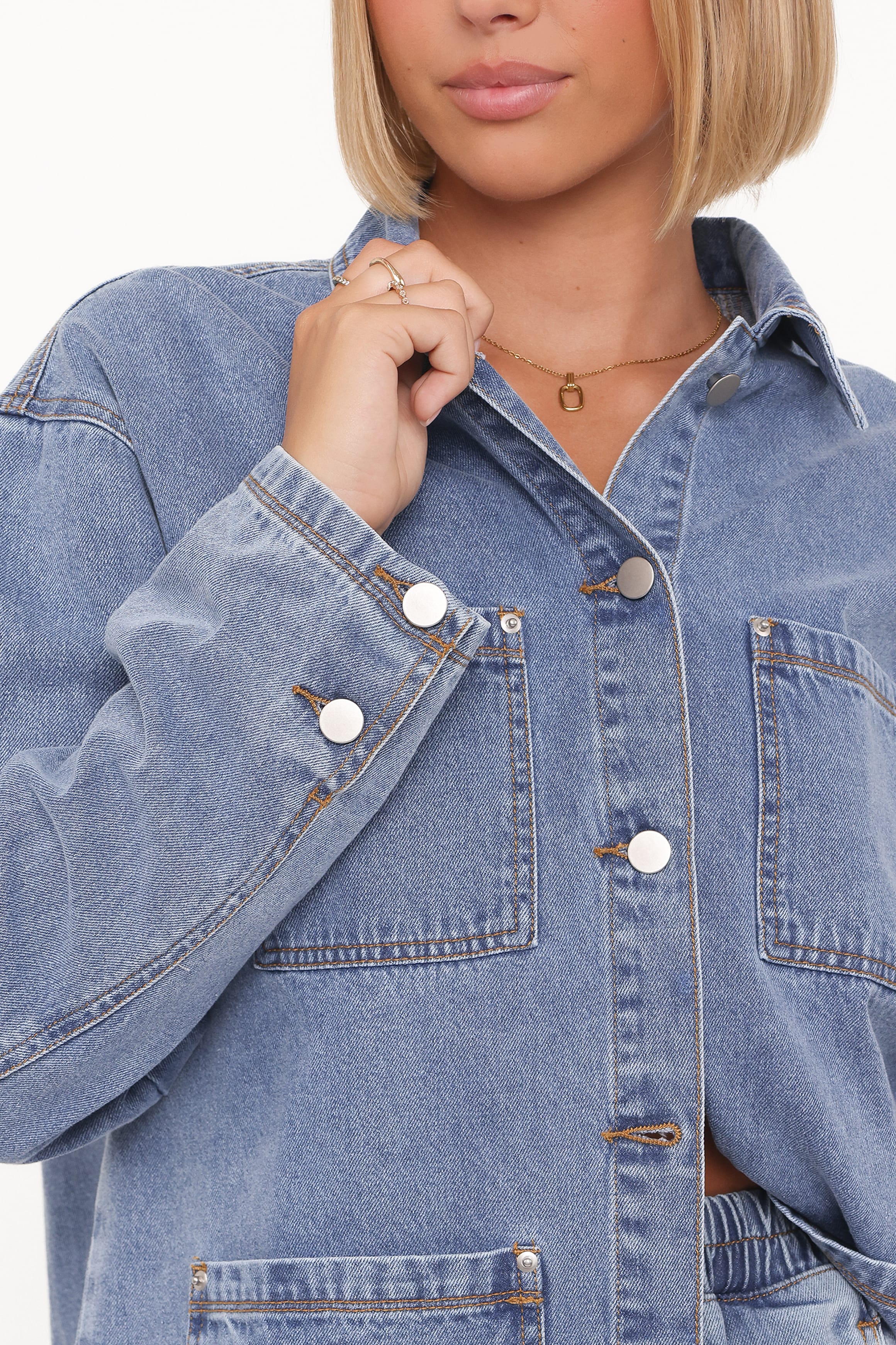 Petal and Pup USA OUTERWEAR Remy Denim Utility Jacket - Medium Wash