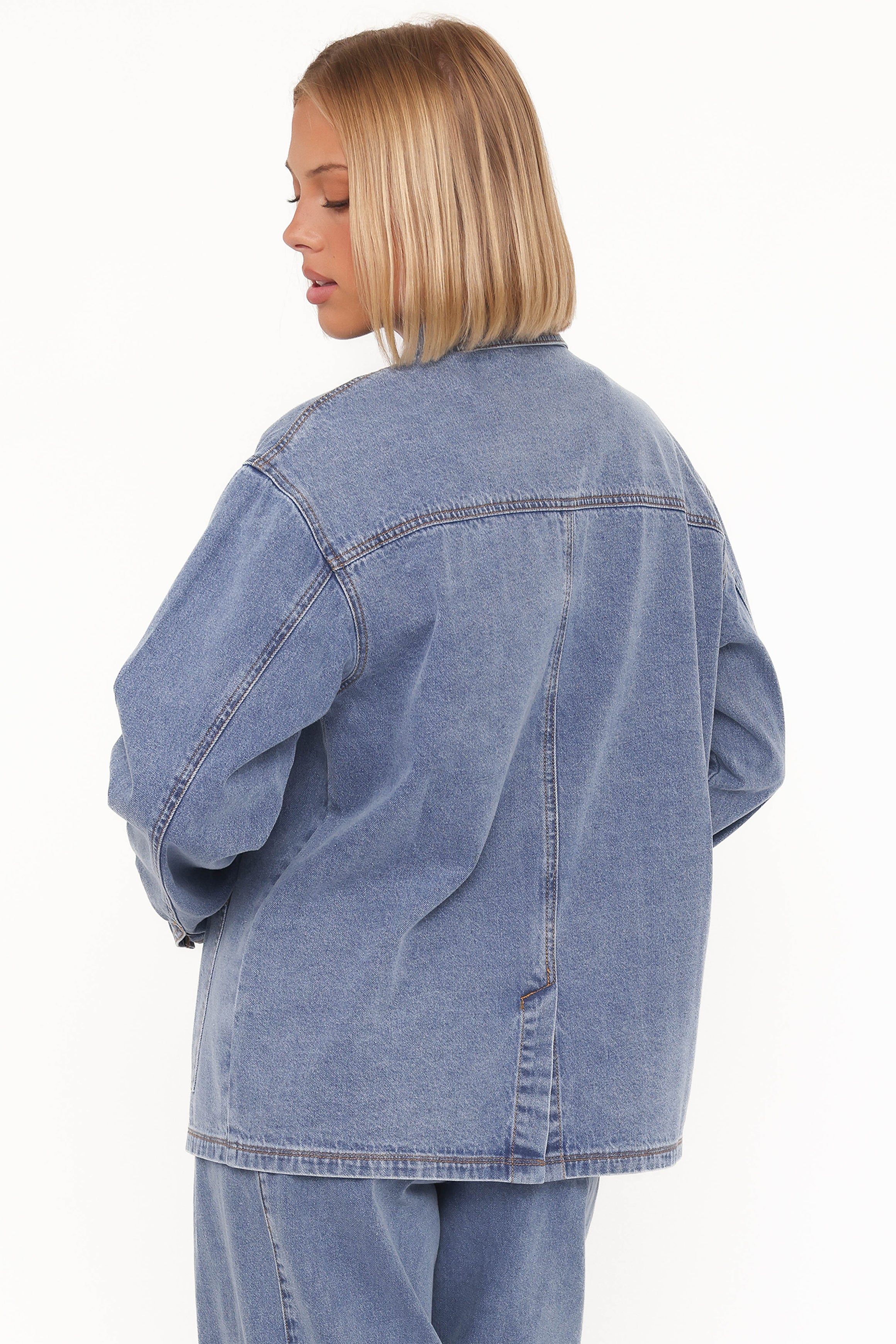 Petal and Pup USA OUTERWEAR Remy Denim Utility Jacket - Medium Wash