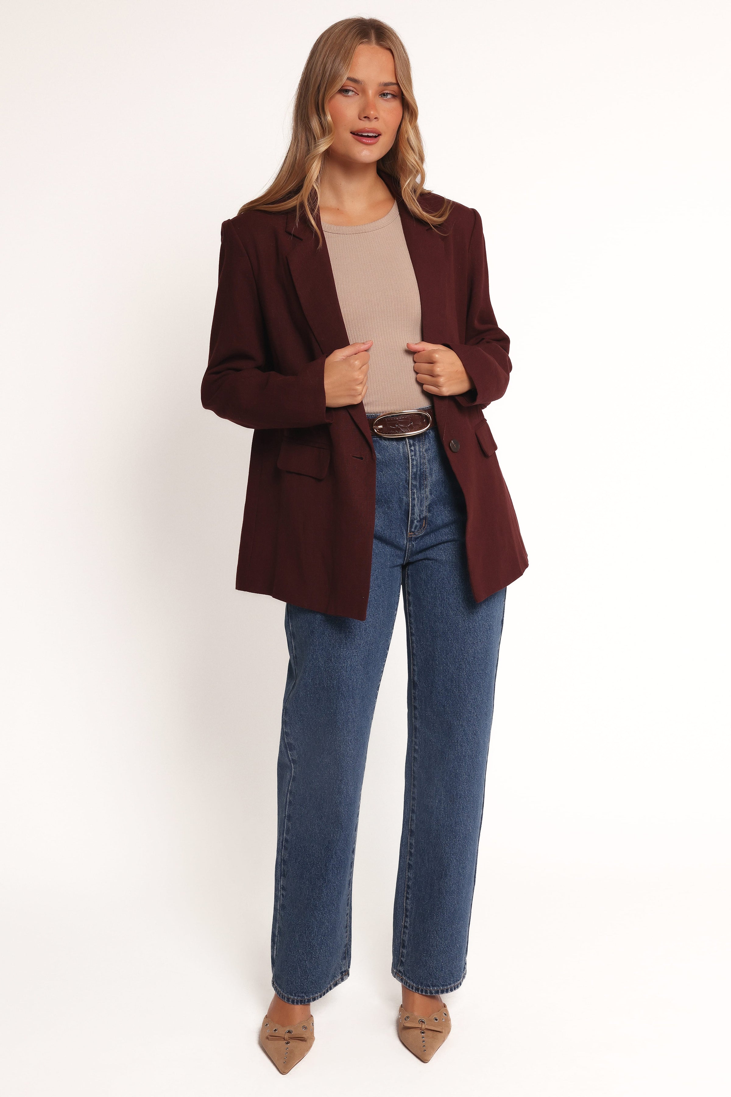 Petal and Pup USA OUTERWEAR Rhodes Oversized Blazer - Espresso
