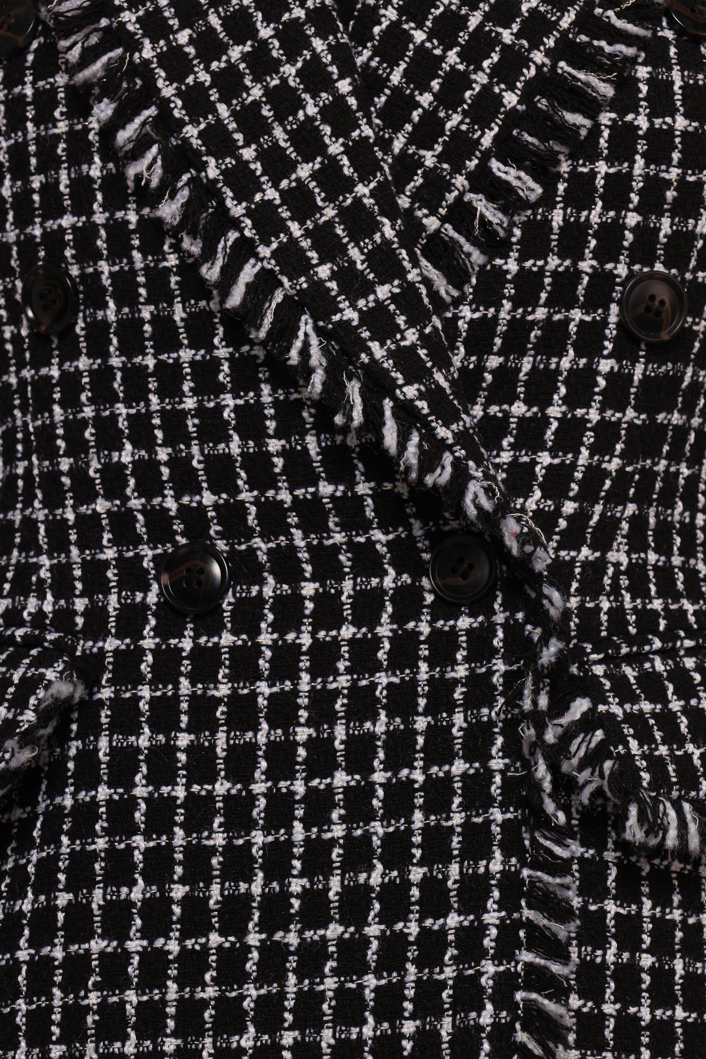 Petal and Pup USA OUTERWEAR Rocco Hem Blazer - Black/White