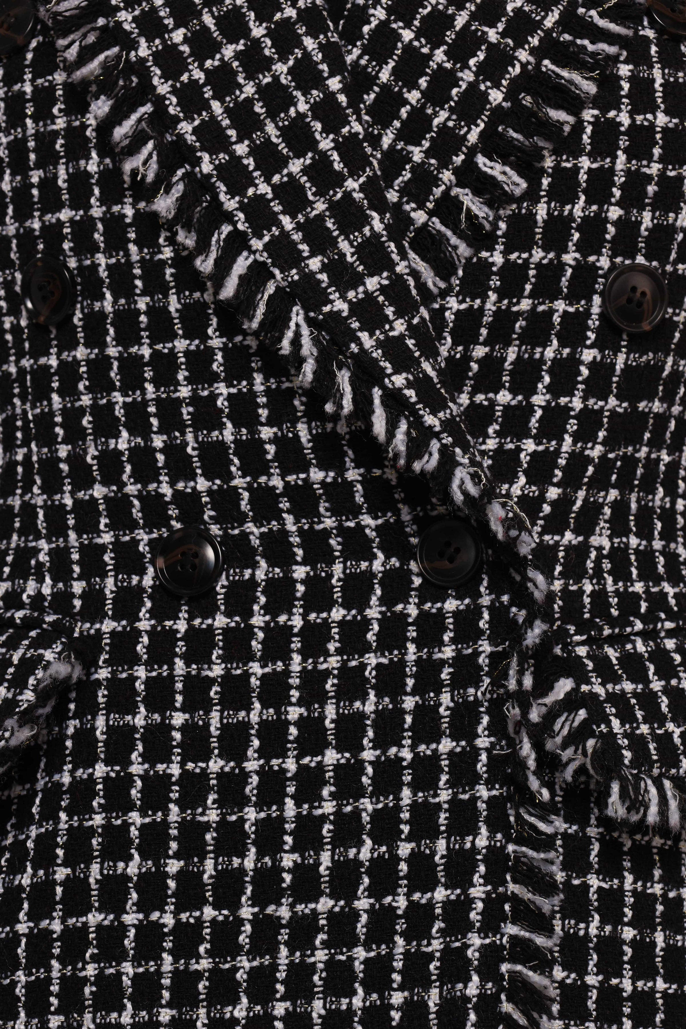 Petal and Pup USA OUTERWEAR Rocco Hem Blazer - Black/White