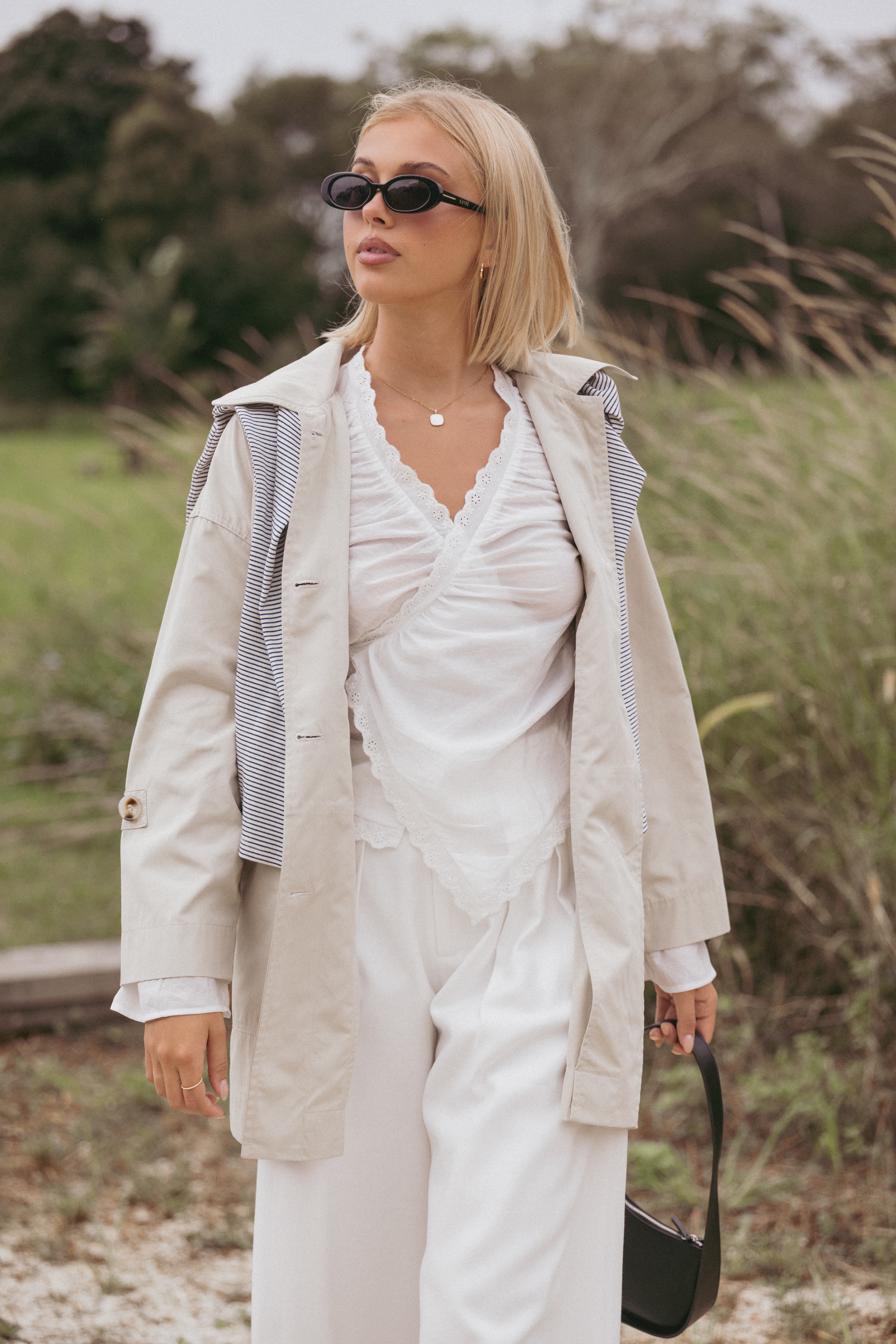 Petal and Pup USA OUTERWEAR Stella Button Front Collar Jacket - Taupe