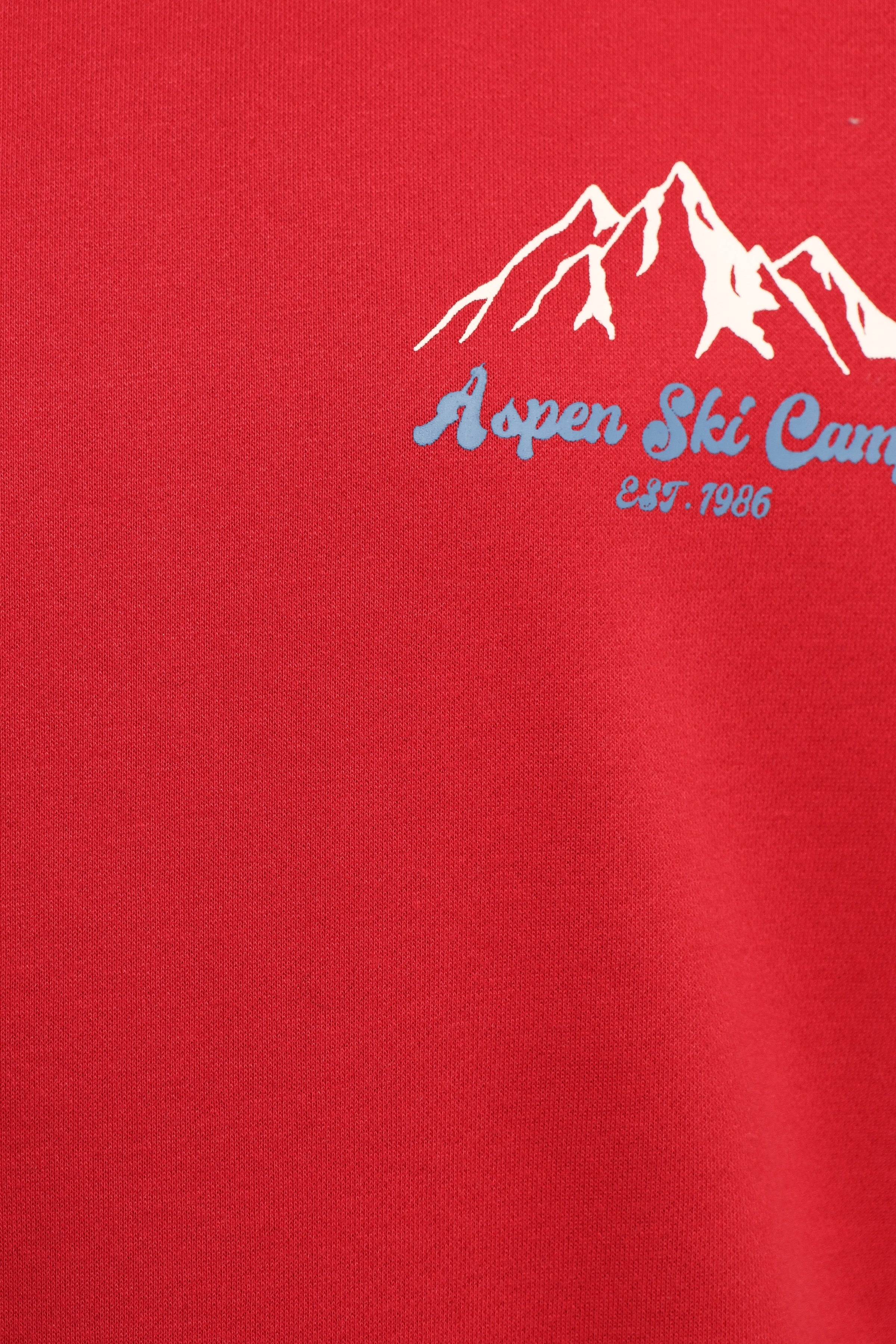 Petal and Pup USA OUTERWEAR Torie Apres Ski Camp Sweatshirt - Cherry