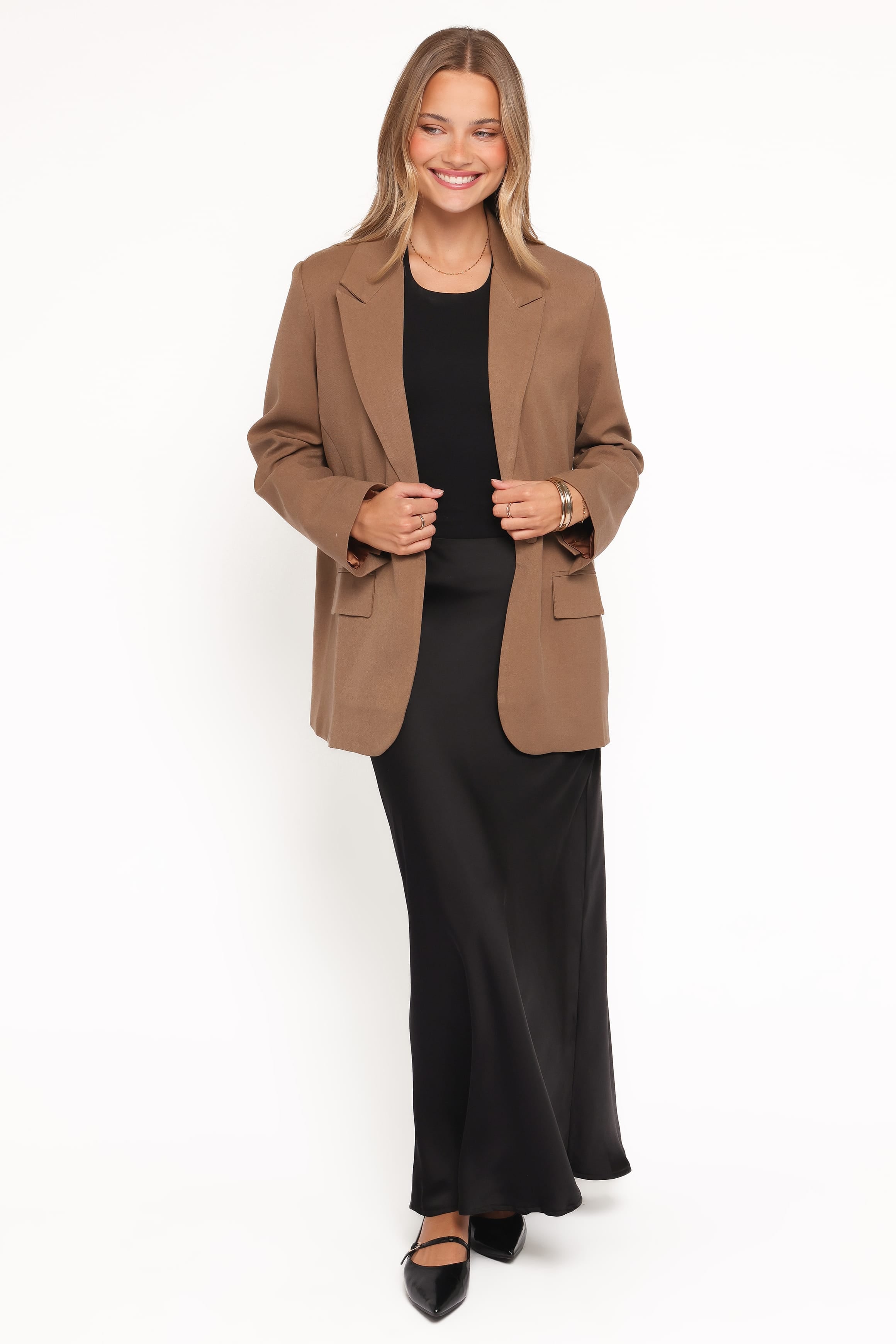 Petal and Pup USA OUTERWEAR Tove Tie Back Blazer - Tan