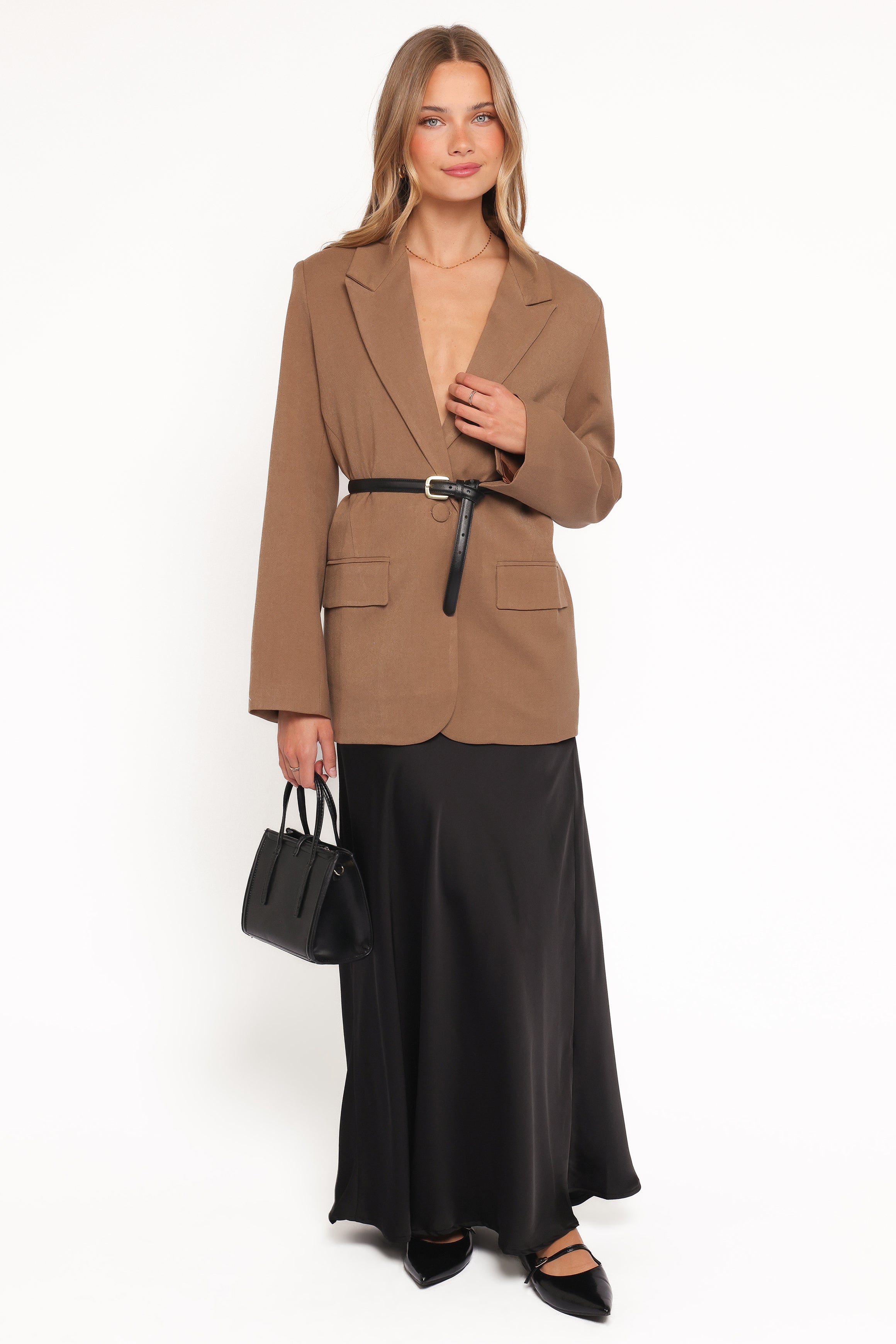 Petal and Pup USA OUTERWEAR Tove Tie Back Blazer - Tan