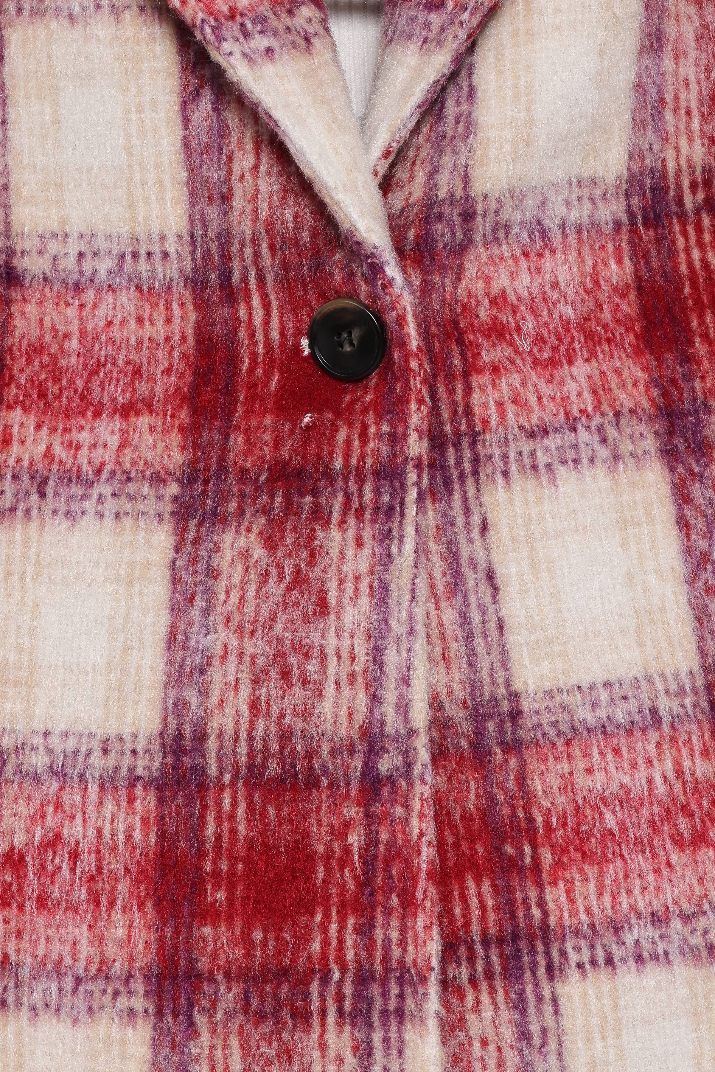 Petal and Pup USA OUTERWEAR Travistine Long Plaid Coat - Pink