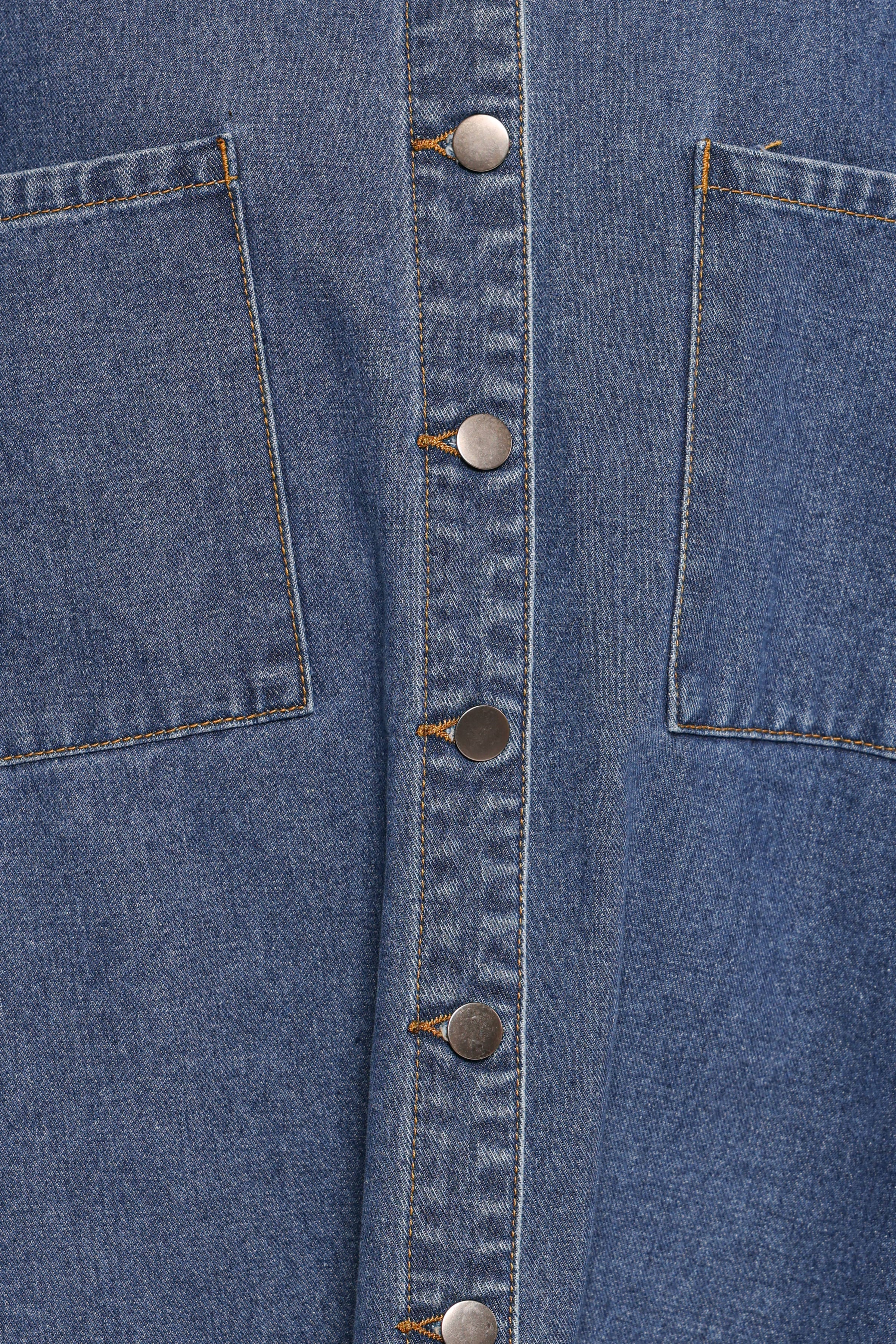 Petal and Pup USA OUTERWEAR Twiggy Frayed Edge Denim Shacket - Denim