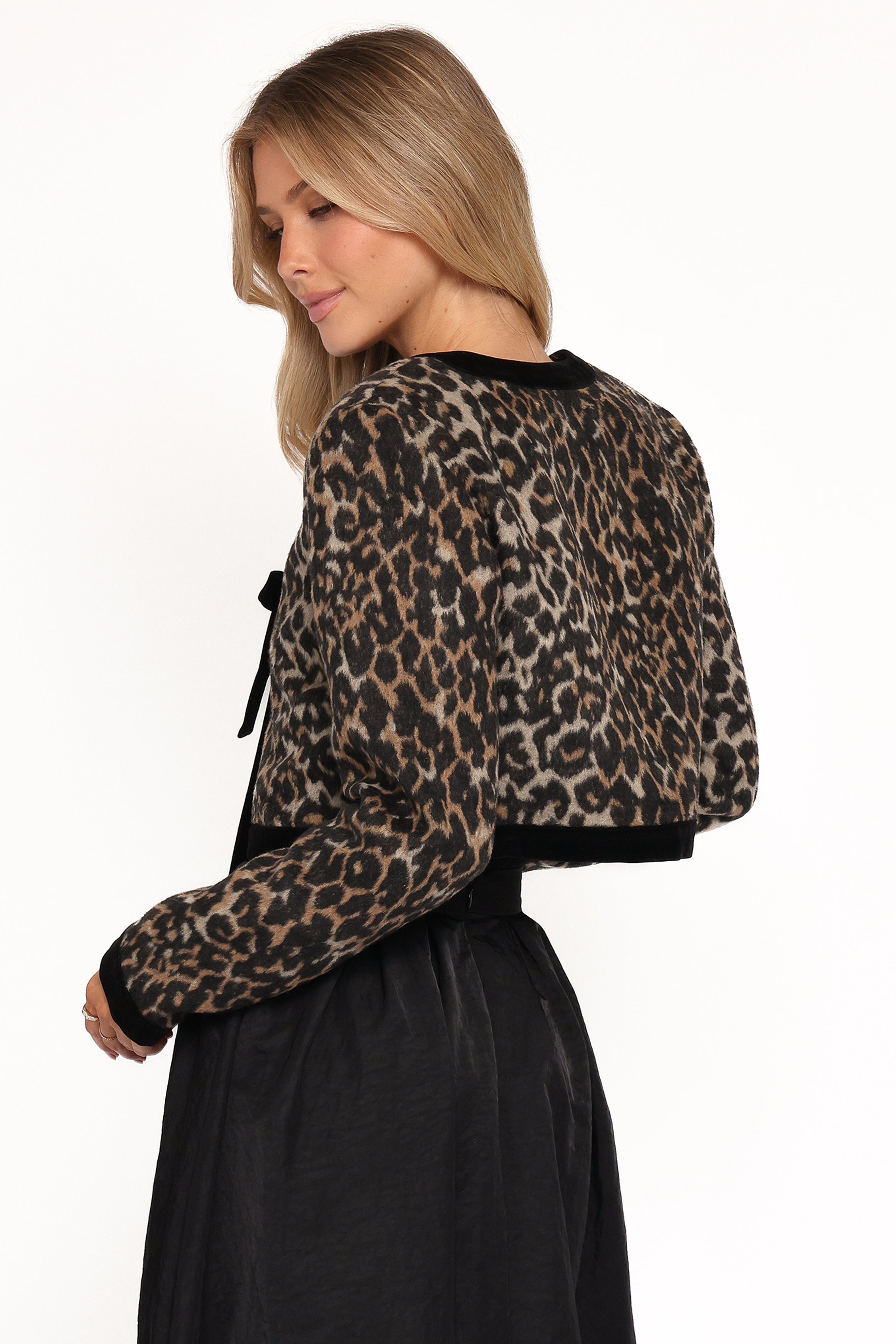 Petal and Pup USA OUTERWEAR Vanna Tie Front Jacket - Leopard