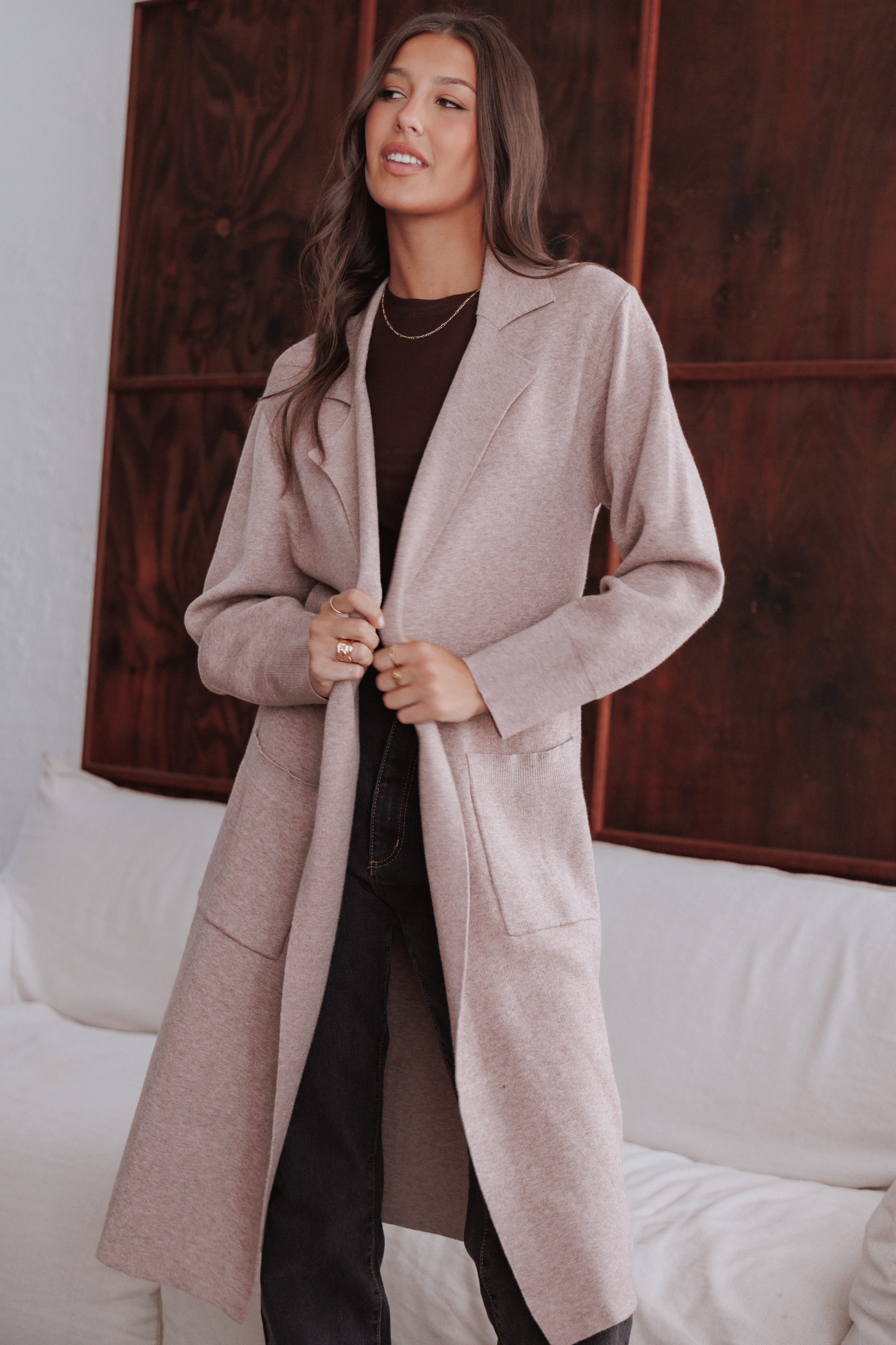 Petal and Pup USA OUTERWEAR Venda Coatigan - Light Brown