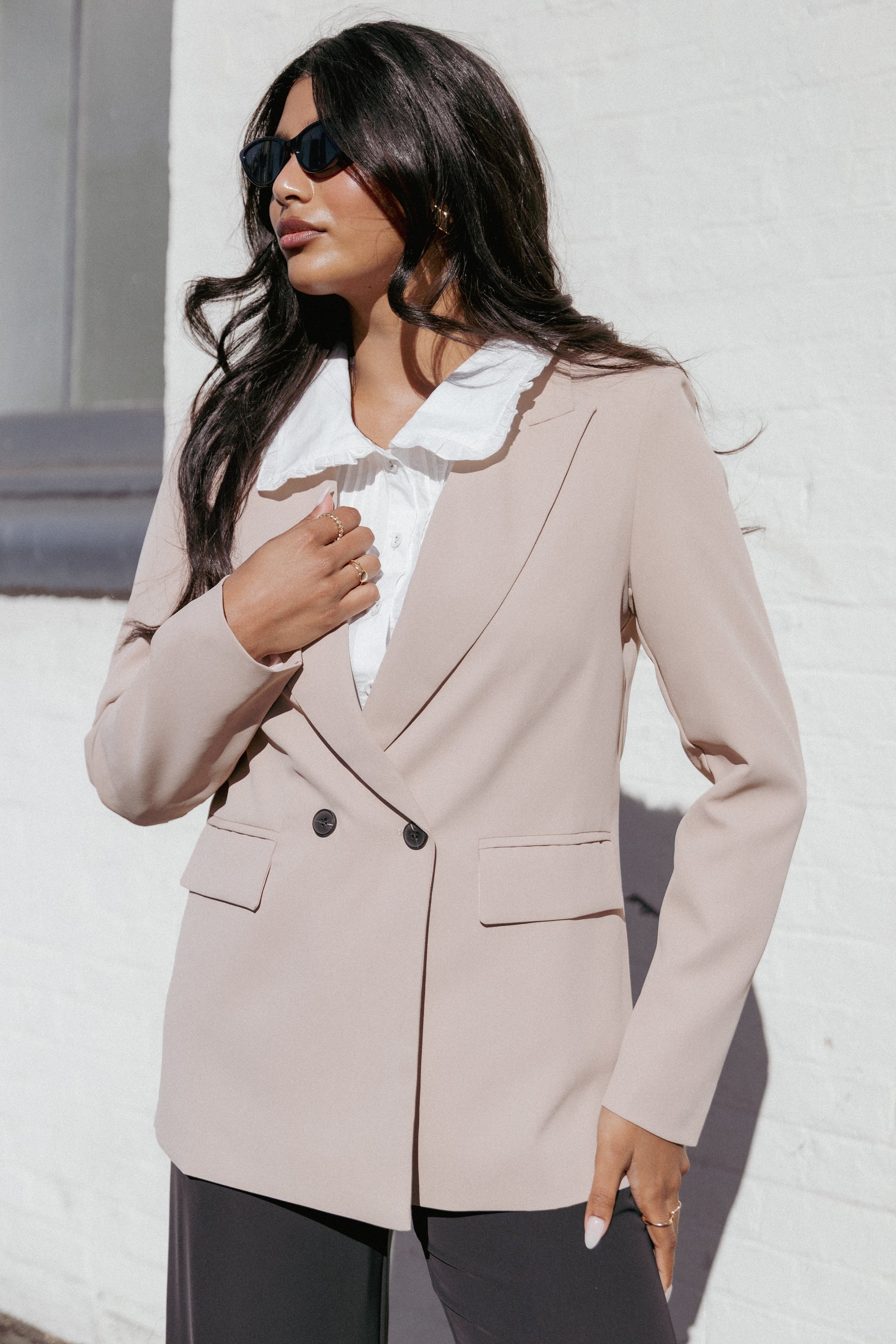 Petal and Pup USA OUTERWEAR Viper Blazer - Beige