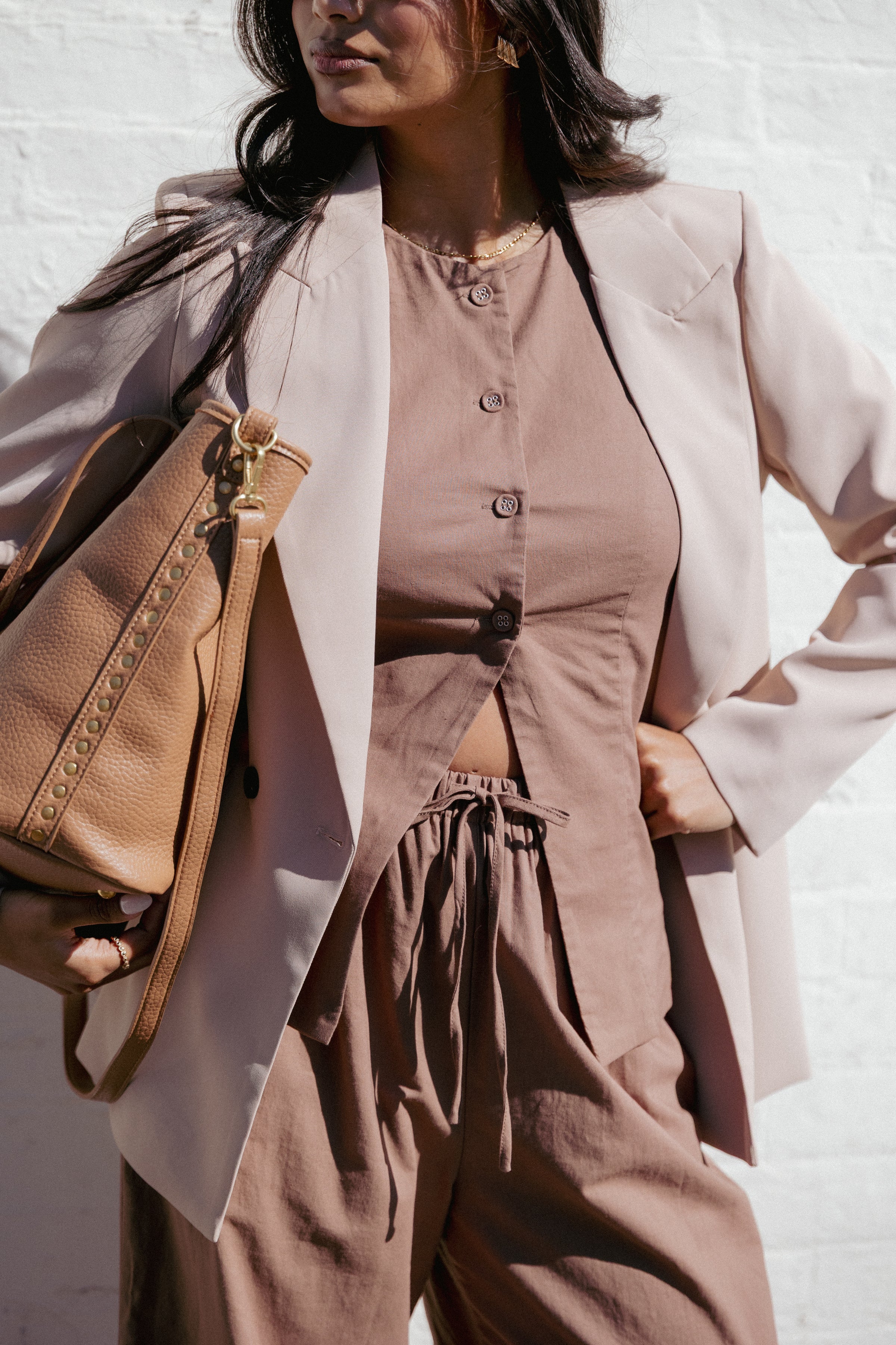 Petal and Pup USA OUTERWEAR Viper Blazer - Beige