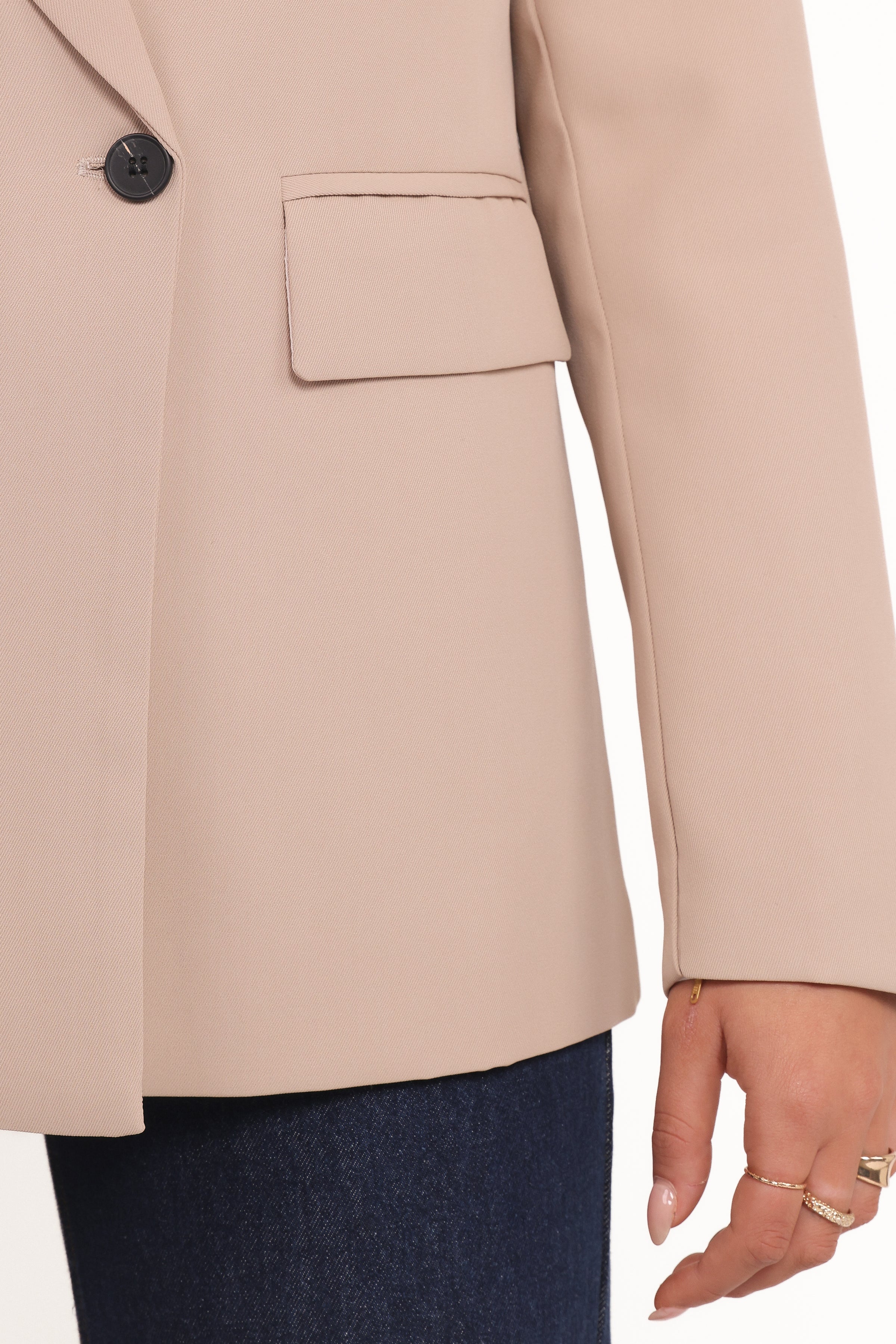 Petal and Pup USA OUTERWEAR Viper Blazer - Beige