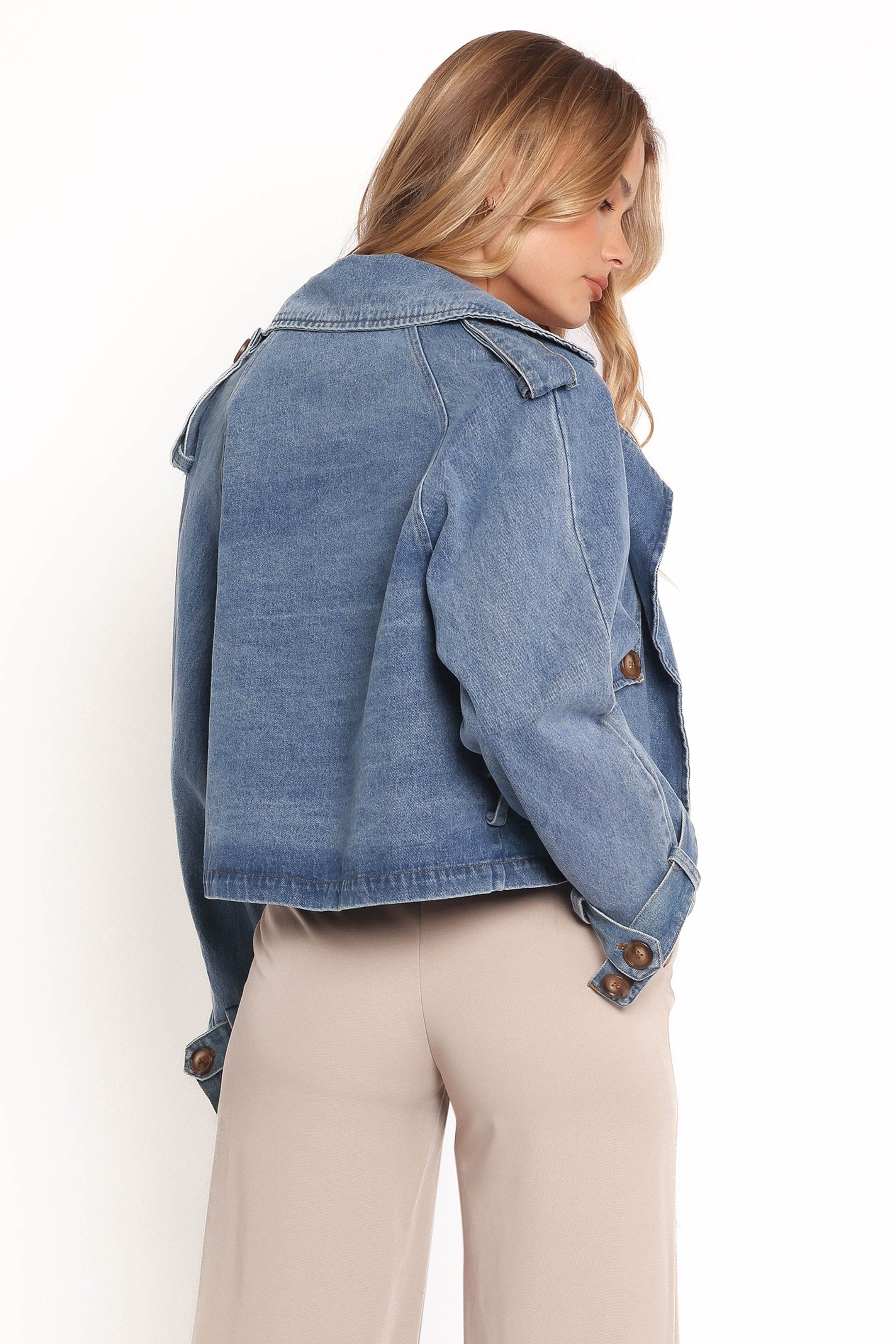 Petal and Pup USA OUTERWEAR Westwood Waist Tie Denim Jacket - Denim (Hold for Rack)